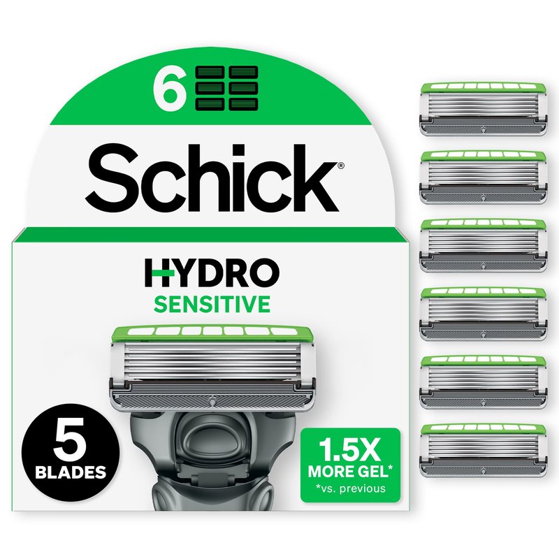 Schick Hydro Sensitive Razor Blades Refills, 6ct