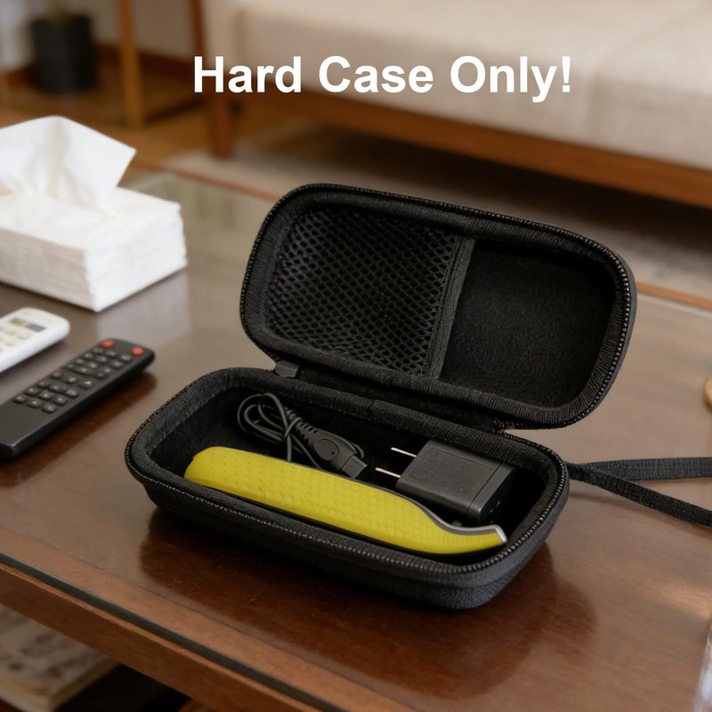 Diyeeni Hard EVA Travel Case Face and Body Hybrid Electric Trimmer Shaver, Protective Organizer with Mesh Pocket for Small Accessories, for QP2520 QP2630 QP2530 QP6510 QP6520 QP653