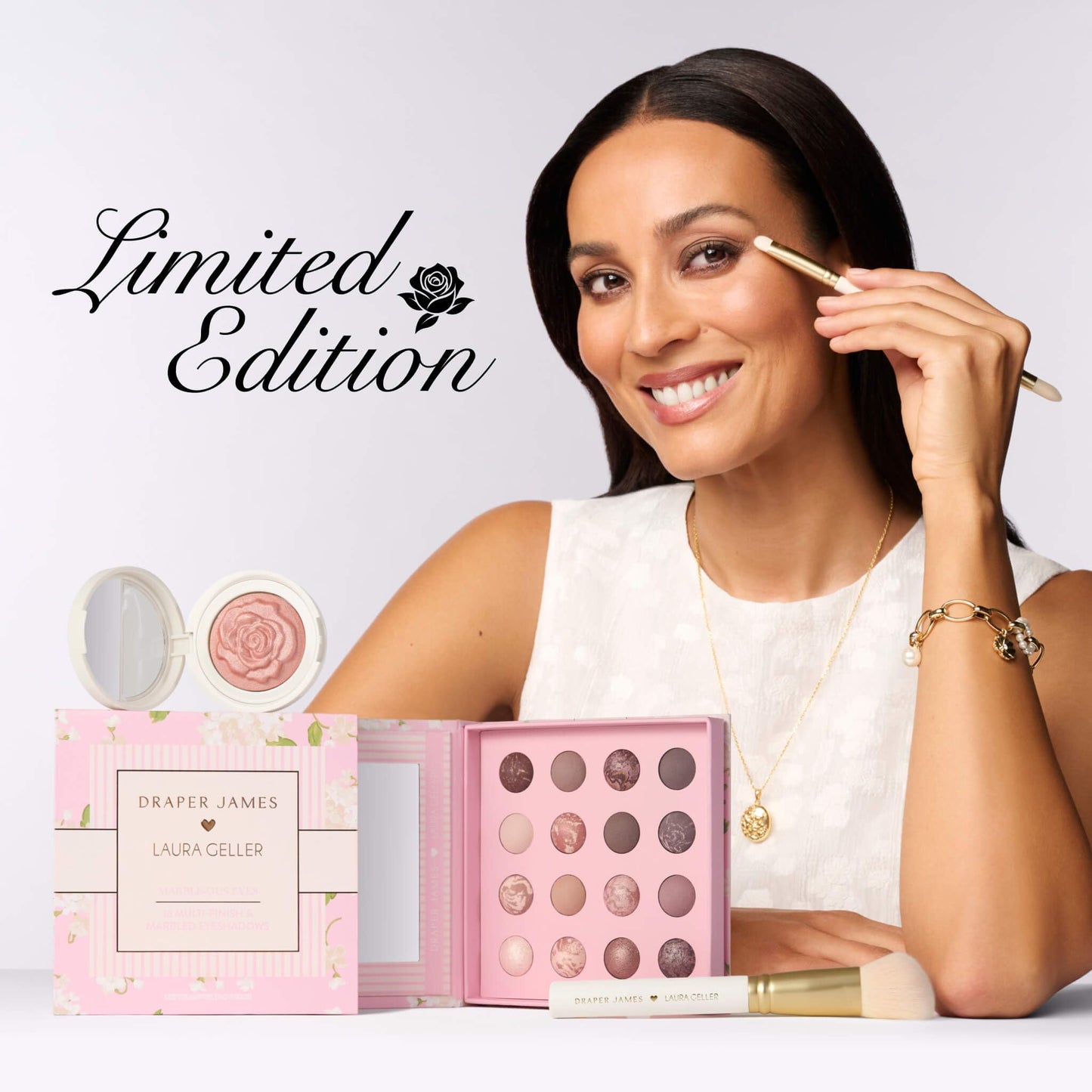 LAURA GELLER NEW YORK Baked Blush-n-Brighten for Mature Skin - 00 In Bloom - Powder Blush Won't Settle into Fine Lines - Buildable Natural Finish – Longlasting Formula - Made in Italy