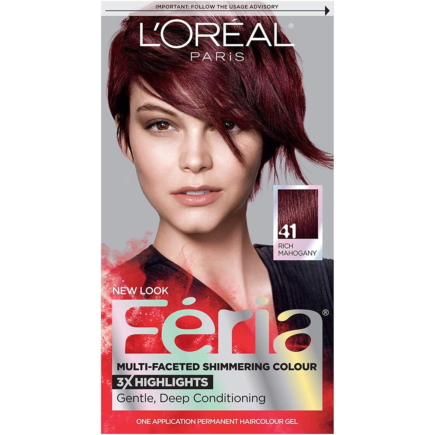L’Oreal Paris Feria Hair Color - High Intensity Jet Black Dye for 3X Highlights | 1 Kit