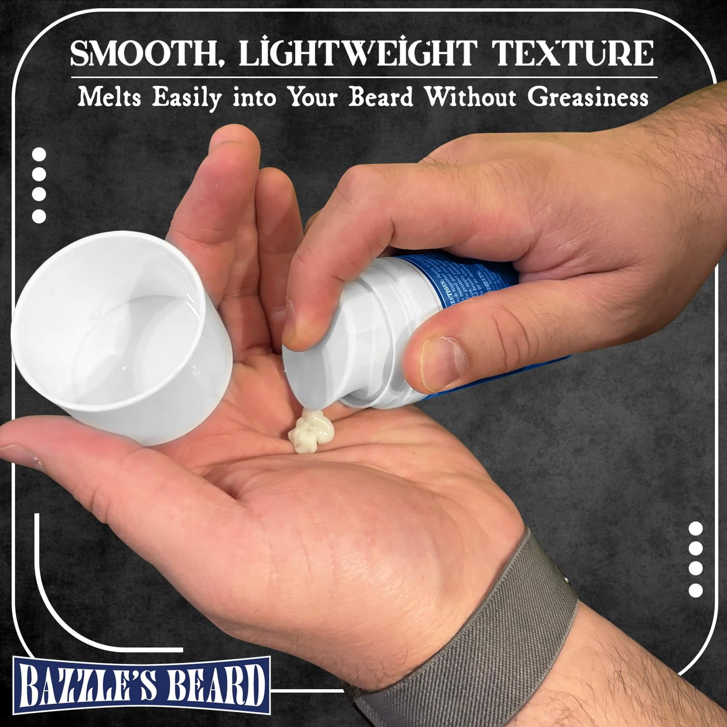 Bazzle's Beard Balm – Gentle Hold & Soft Texture Beard Growth Kit for Men Infused with Shea, Jojoba & Biotin for Healthy Hair Growth & Hydration, Ideal Mustache Care Product for Nourishing Facial Hair