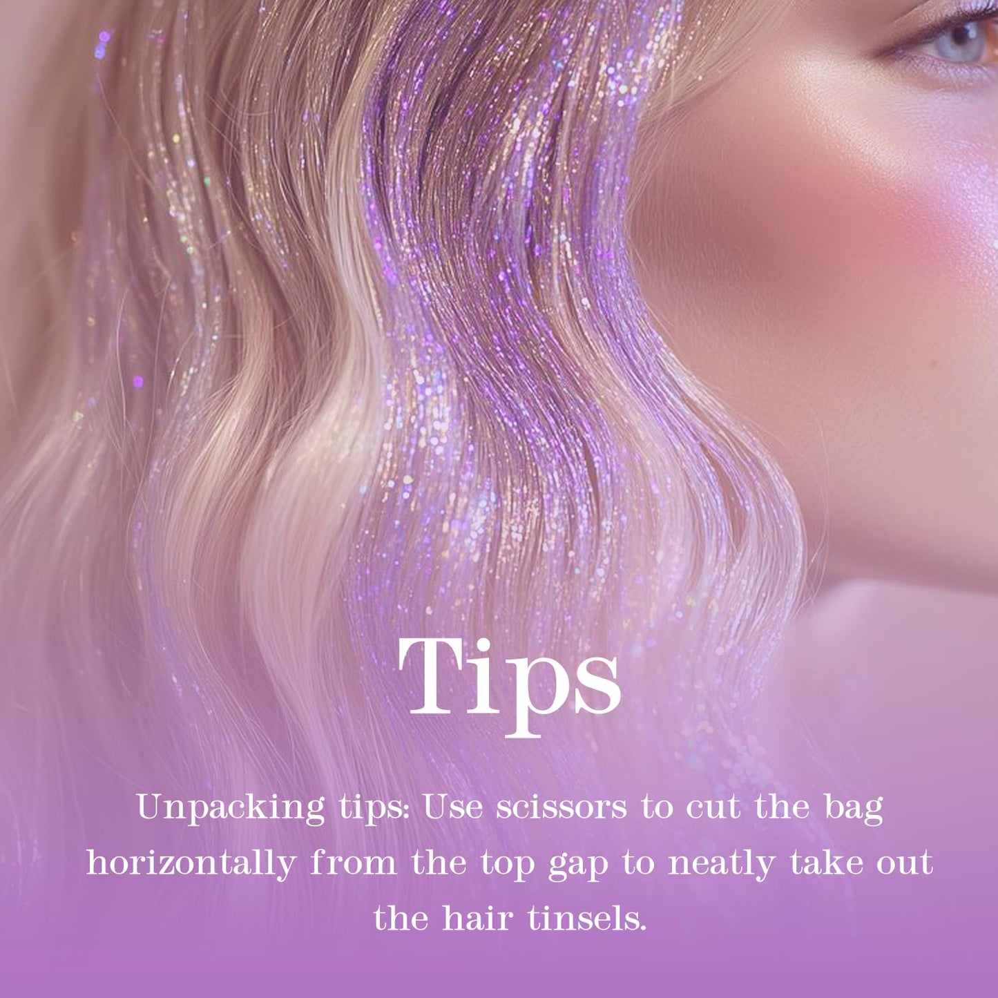 Hersun Hair Tinsel Kit - 10 Colors, 3200 Strands, 48in | Heat-Resistant Fairy Hair Extensions for Parties & Festivals
