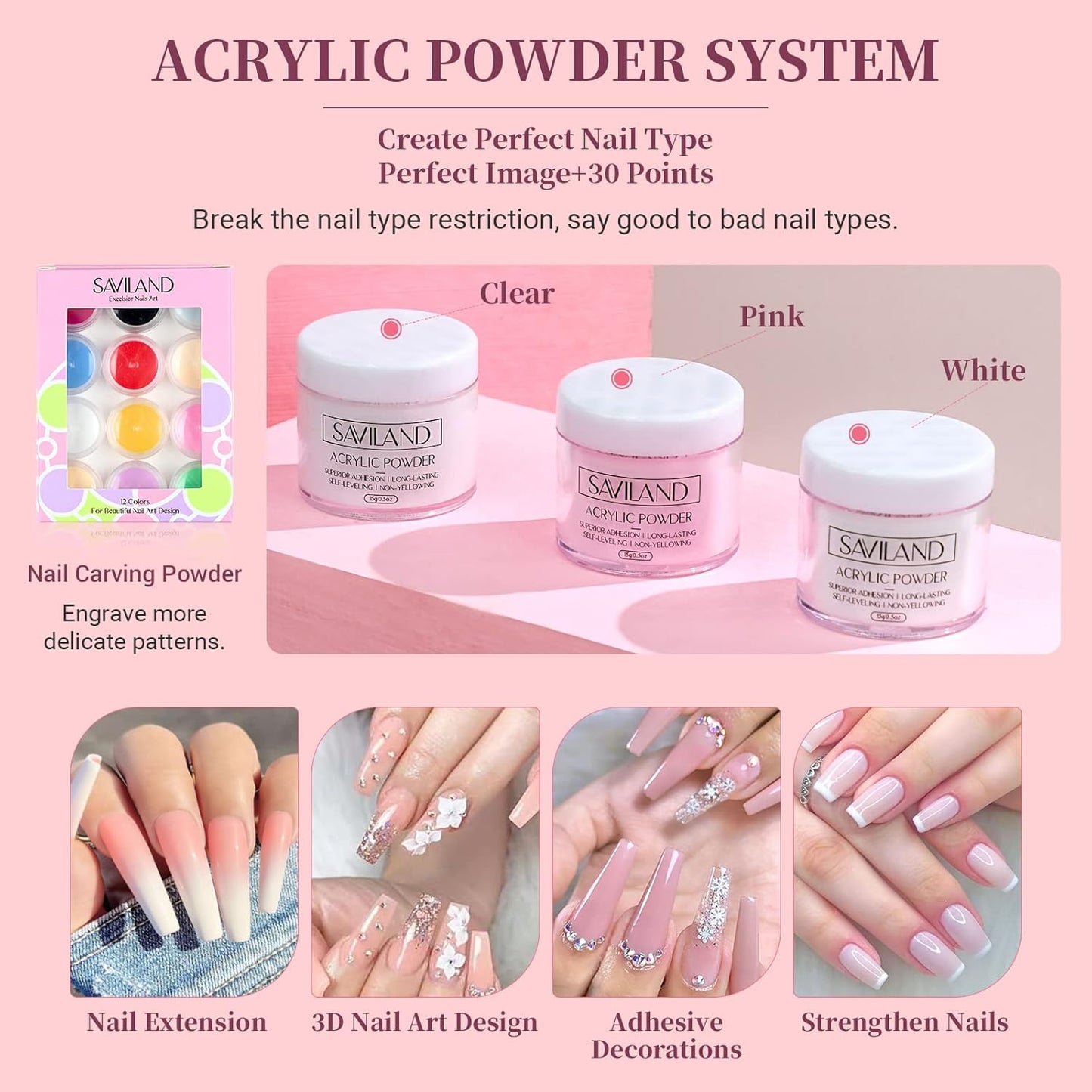 Acrylic Nails Kit - Complete Professional Set with UV Light & Drill | DIY Home Salon Essentials