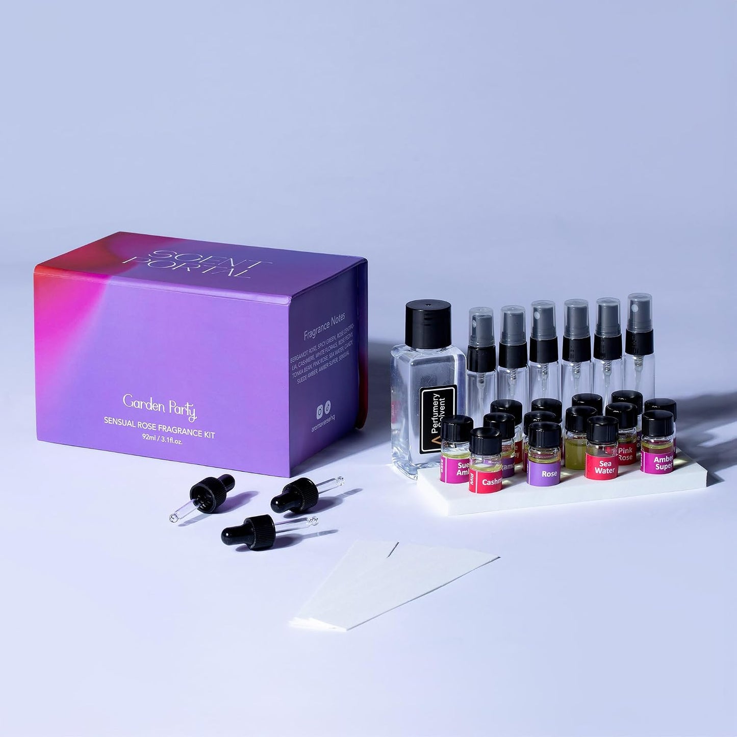 Garden Party Perfume Making Kit - Create Your Own Fragrant Scents with 14 Ingredients & Bottles | Unisex, Floral & Fresh Notes