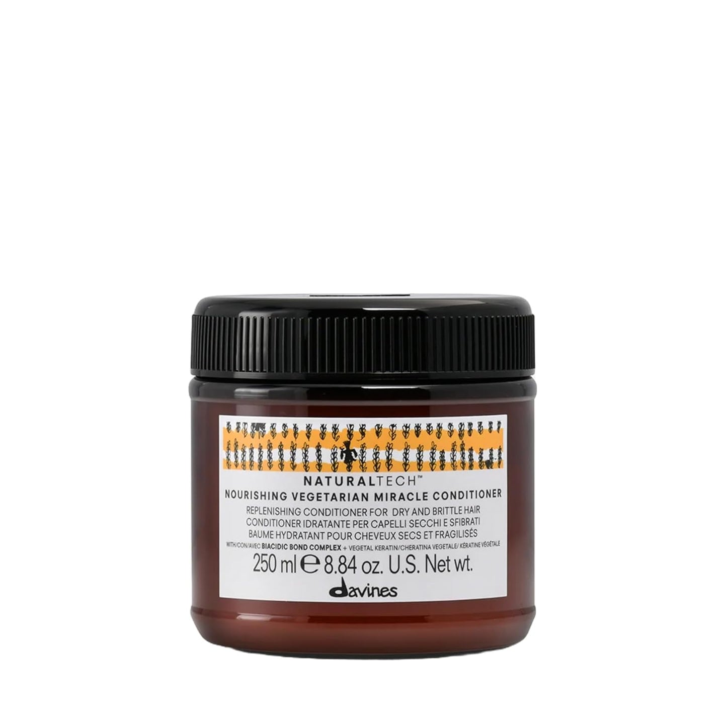 Davines Naturaltech Nourishing Vegetarian Miracle Conditioner - Hydrating & Restructuring for Dry Hair | 8.45 Fl Oz