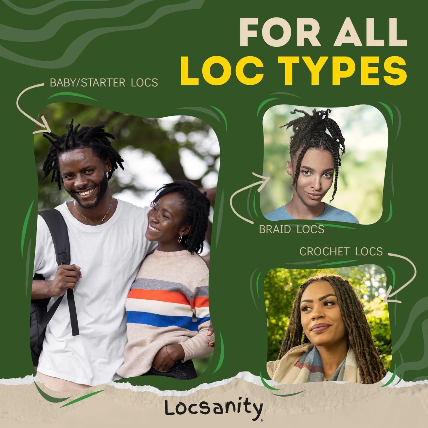 Locsanity Loc Retie Bundle - 3-Piece Maintenance Kit for Sisterlocks, Microlocs & Locs | Includes Retightening Tool, Passion Fruit & Cinnamon Mint Sprays