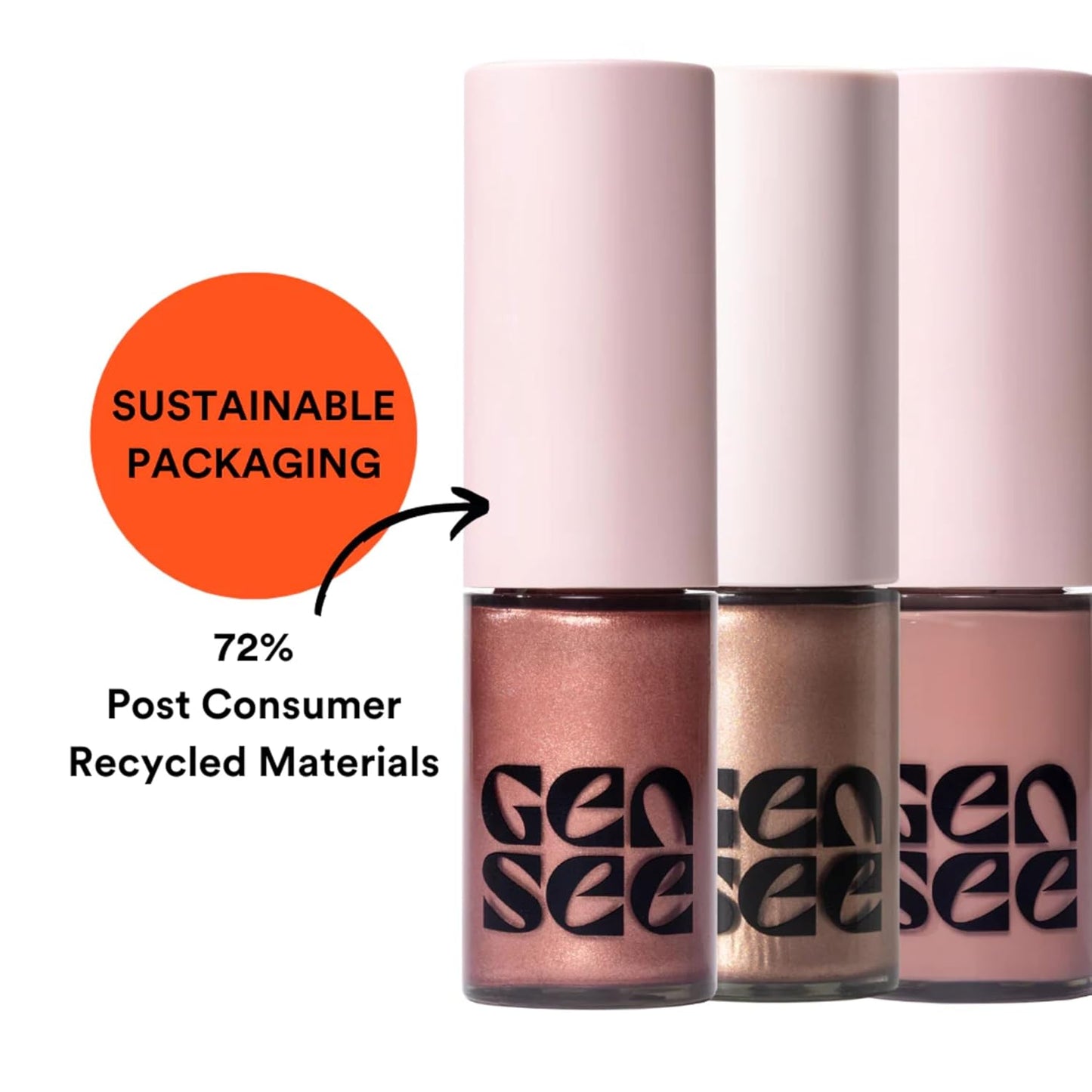 GEN SEE Mixed Media Matte Liquid Eyeshadow - High Pigment, Weightless Long-Lasting Formula | Linen Color, Vegan & Cruelty-Free