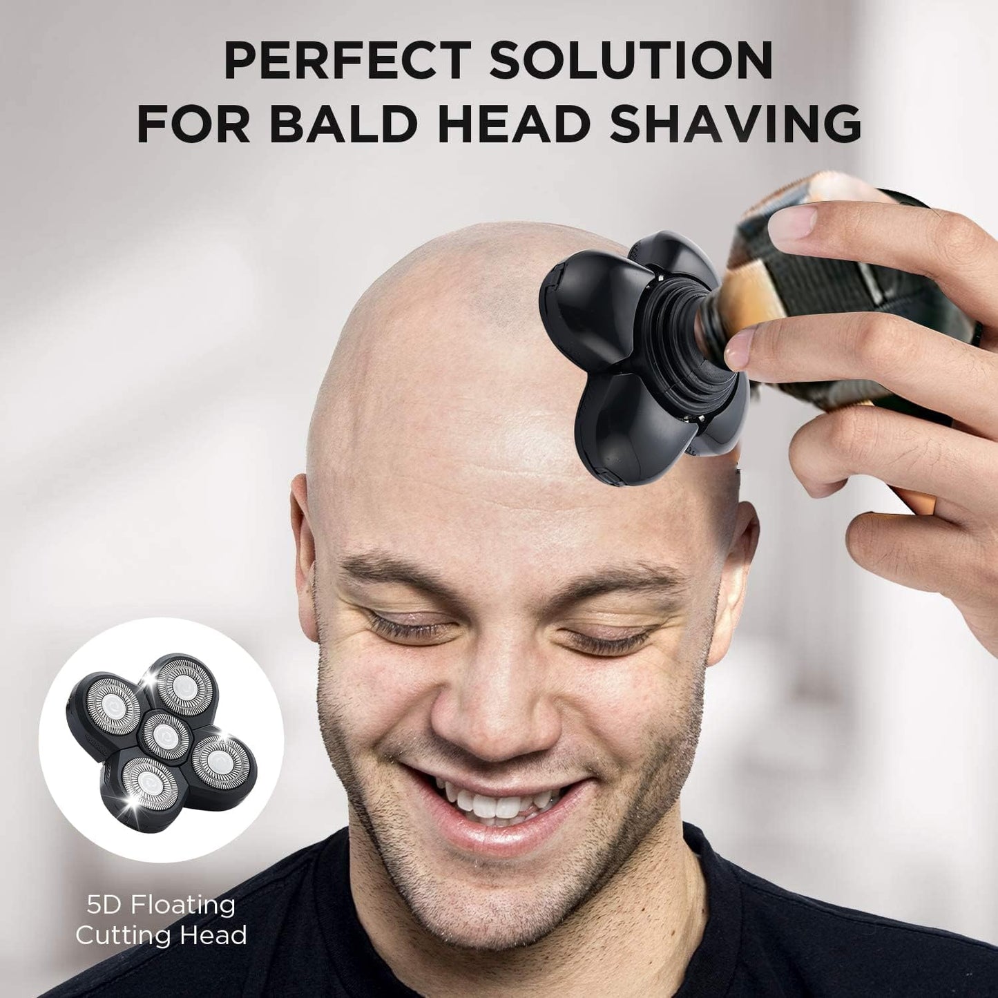5 Head Shaver Replacement Blades - Compatible Electric Razor Heads for Bald Men | Head & Face Shaving