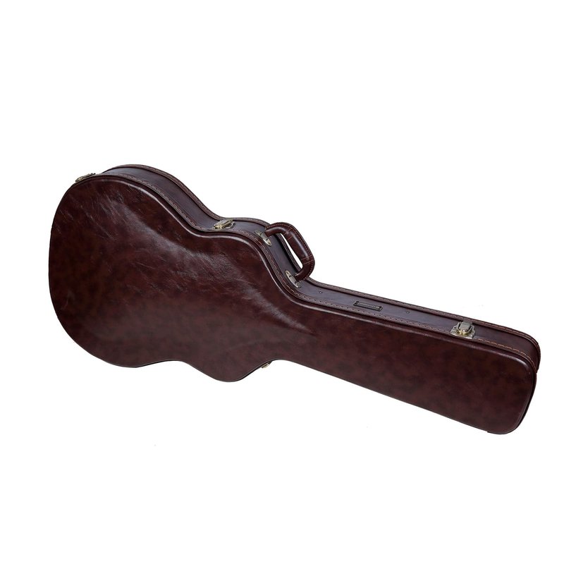 Crossrock Wooden Case for 335 Style 6-String Semi-Hollow Electric Guitars, Vintage Brown (CRW600SABR)