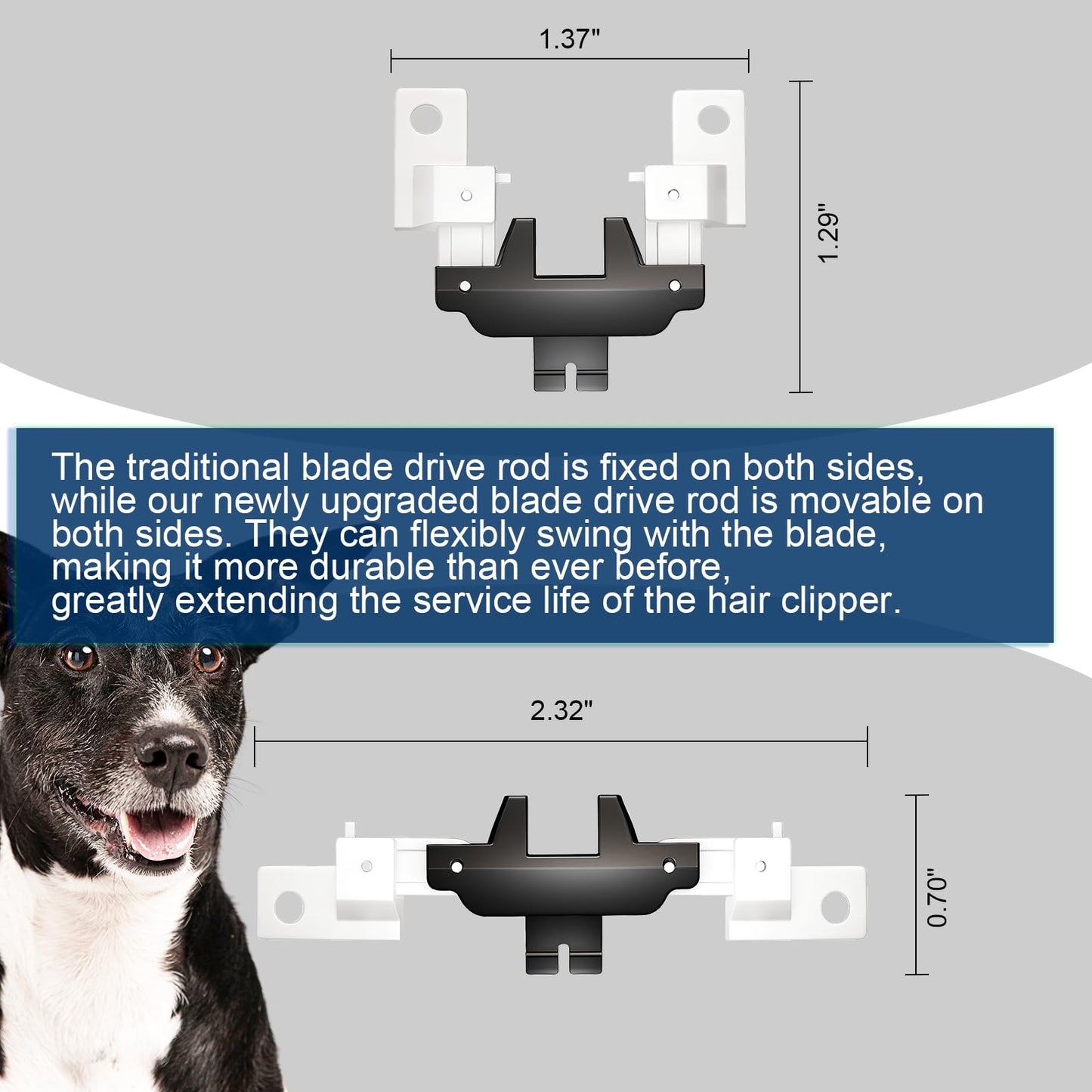 DODAER Upgrade Metal Blade Drive Assembly Lever Compatible with Andis AG & AGC pet Clipper (5 Pack)