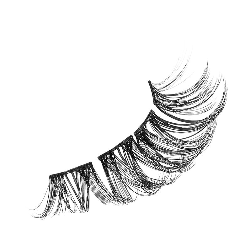 Impress False Eyelashes - Curly Lash Clusters, 10mm-14mm | 30 Reusable, Contact Lens Friendly