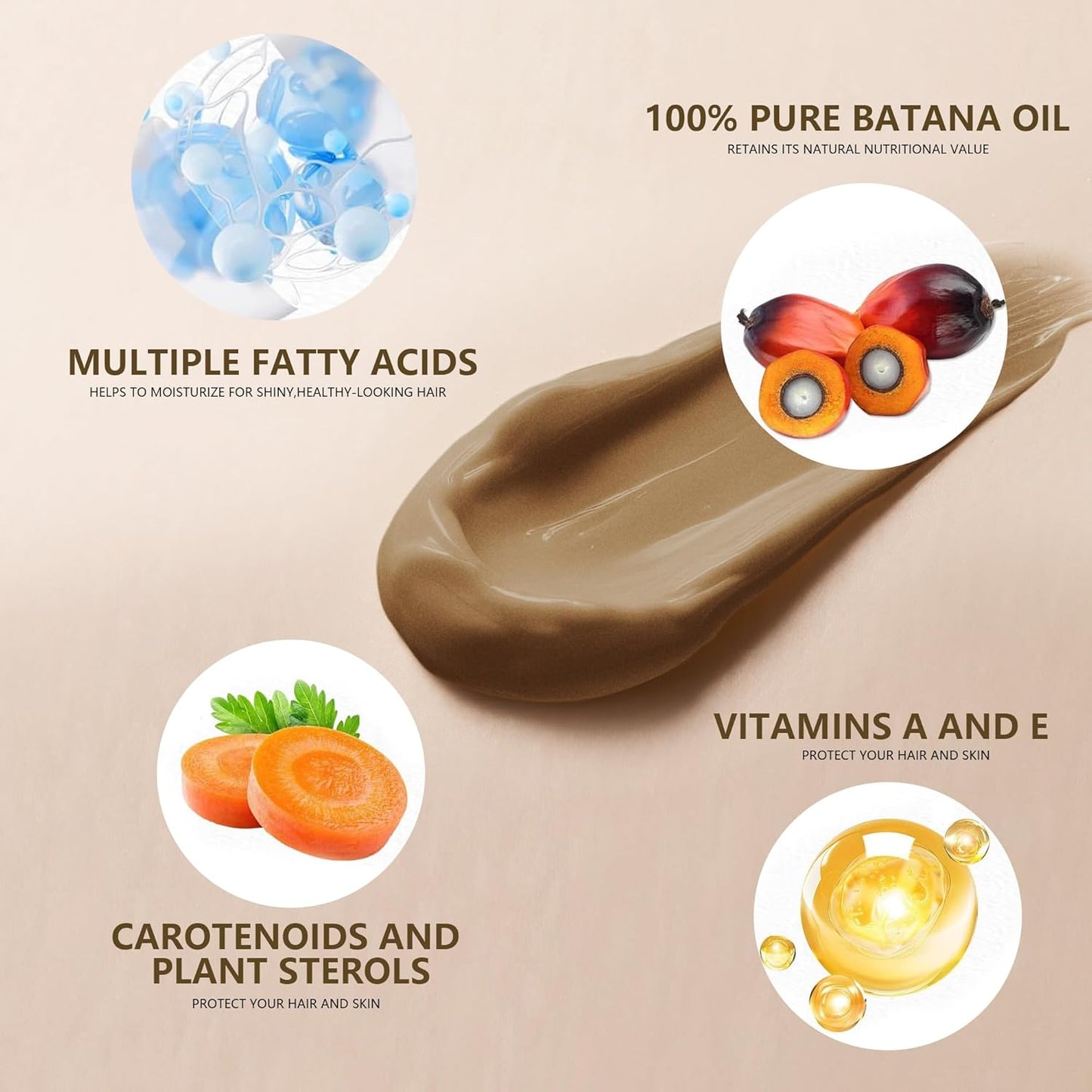 Raw Batana Oil for Hair Growth - 100% Natural & Organic, Prevents Hair Loss | 5.07 Fl Oz