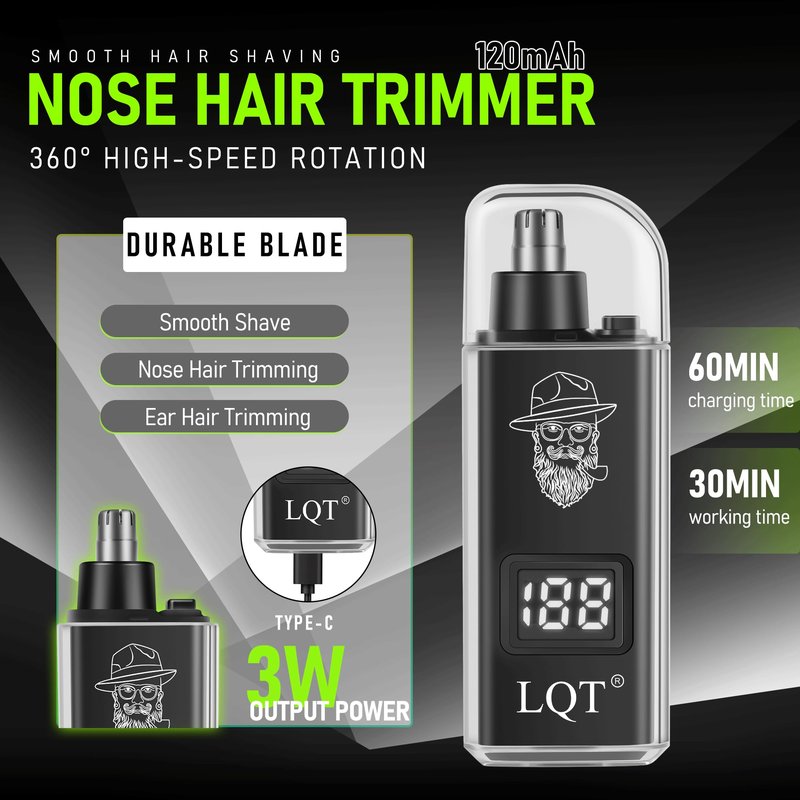 LQT Hair Clippers for Men 2 in 1 Beard and Mustache Trimmer for Men T Liners Trimmers Electric Cordless Nose and Ear Hair Trimmer Grooming Kit with Bag, to Son Husband Father Men's Gifts