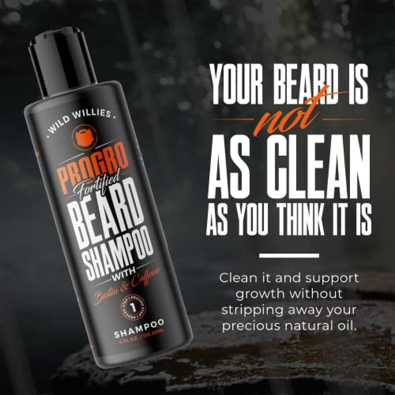 Wild Willies Beard Care Kit for Men - Beard Grooming Set with Oil, Shampoo, Comb & Brush - Men’s Care Set