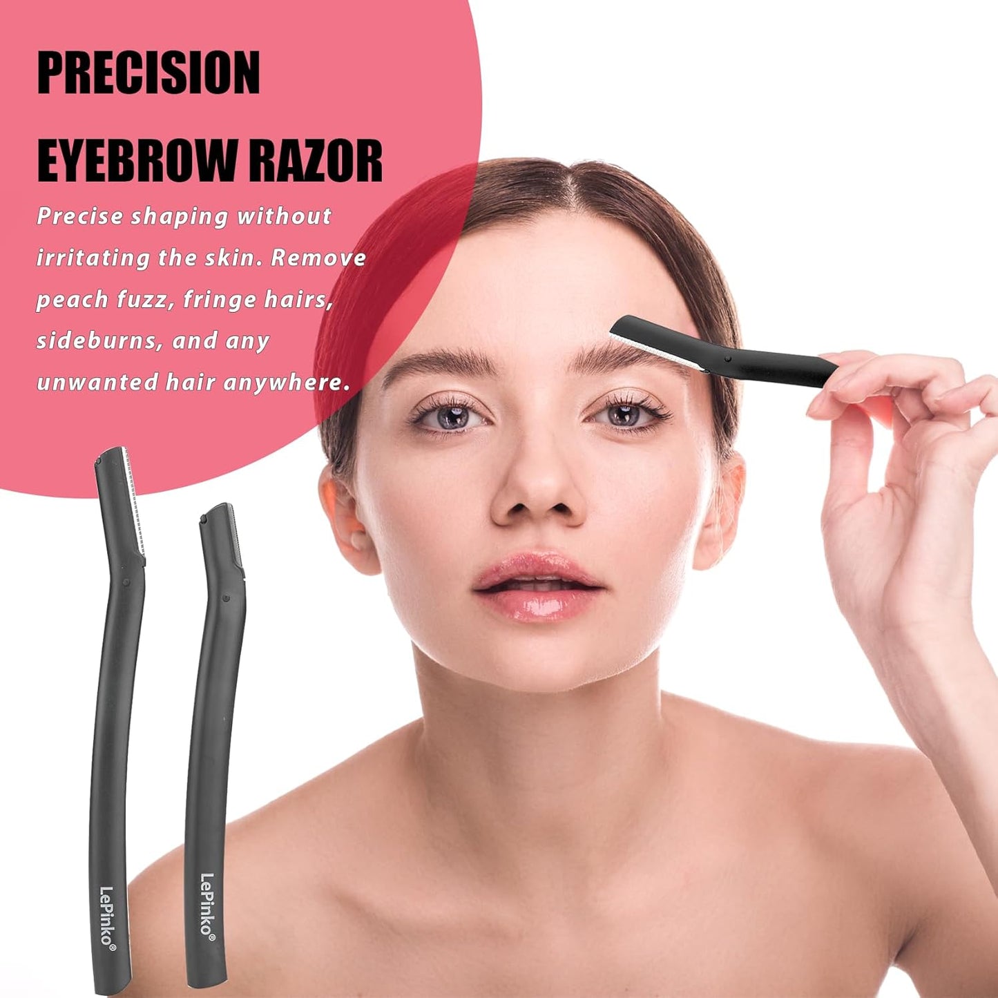 Eyebrow Trimmer Kit - 7-in-1 Grooming Set with Scissors, Tweezers & Razor | Perfect Gift for Men & Women - White