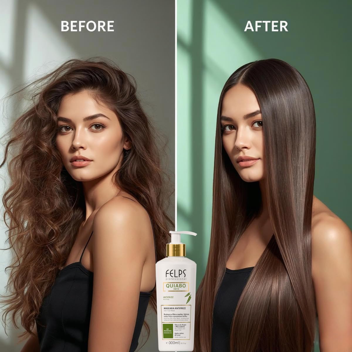 Felps Okra Anti-Frizz Hair Mask - Nourishing Treatment for Smooth, Frizz-Free Hair | 300ml