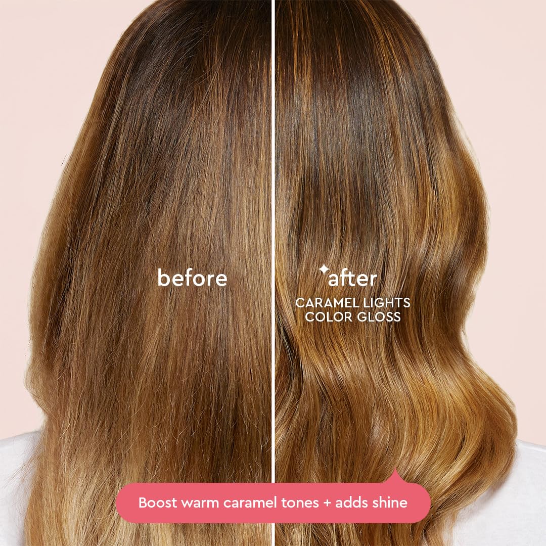 Super Gloss Color Conditioning Gloss - Caramel Lights for Medium to Dark Brown Hair | Rinse Out Semi-Permanent Enhancer for Shine & Hydration