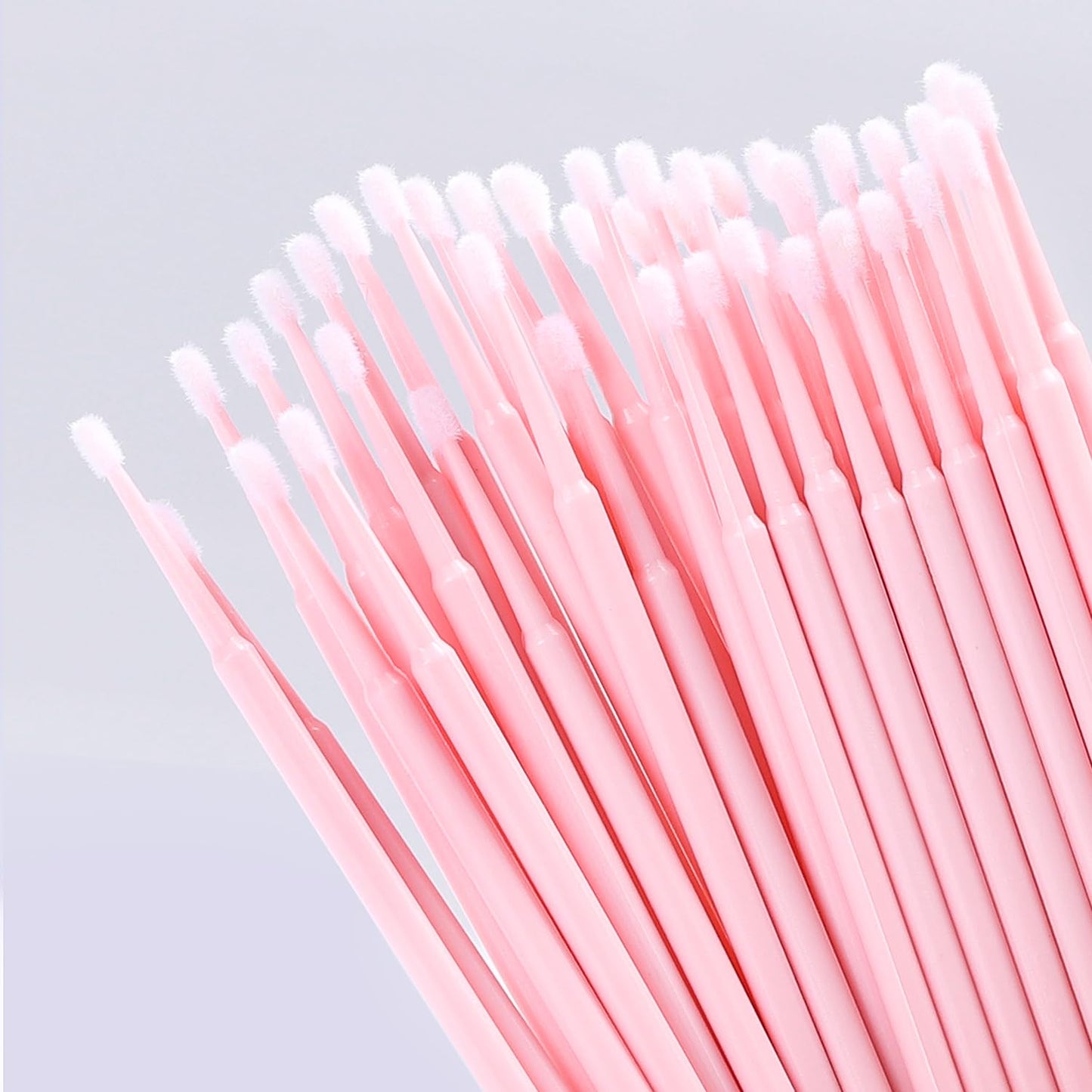 Disposable Micro Applicators - 300pcs Eyelash Extensions Microfiber Wands | Pink with Container, 2.0mm