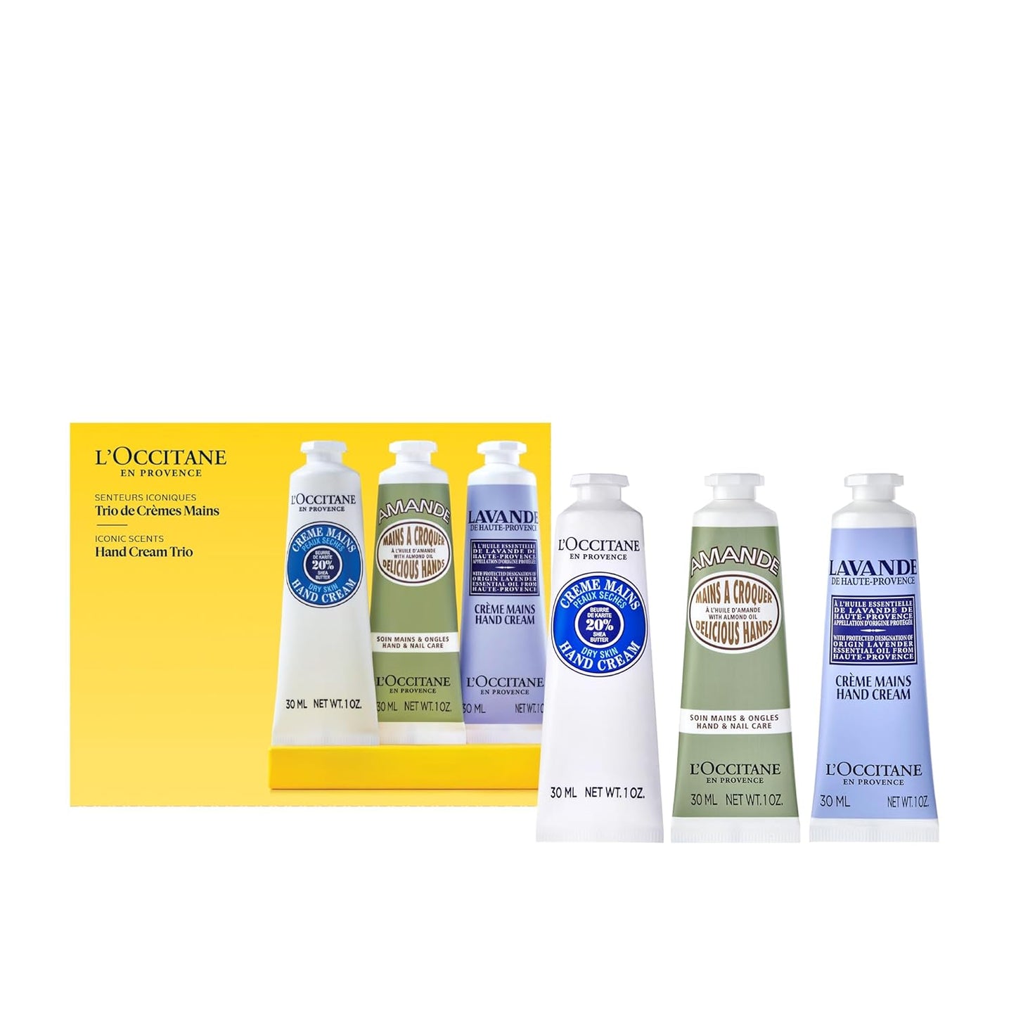 L’Occitane Hand Cream Set - Moisturizing Trio for Dry Hands & Nails | Travel-Sized Vegan Skincare