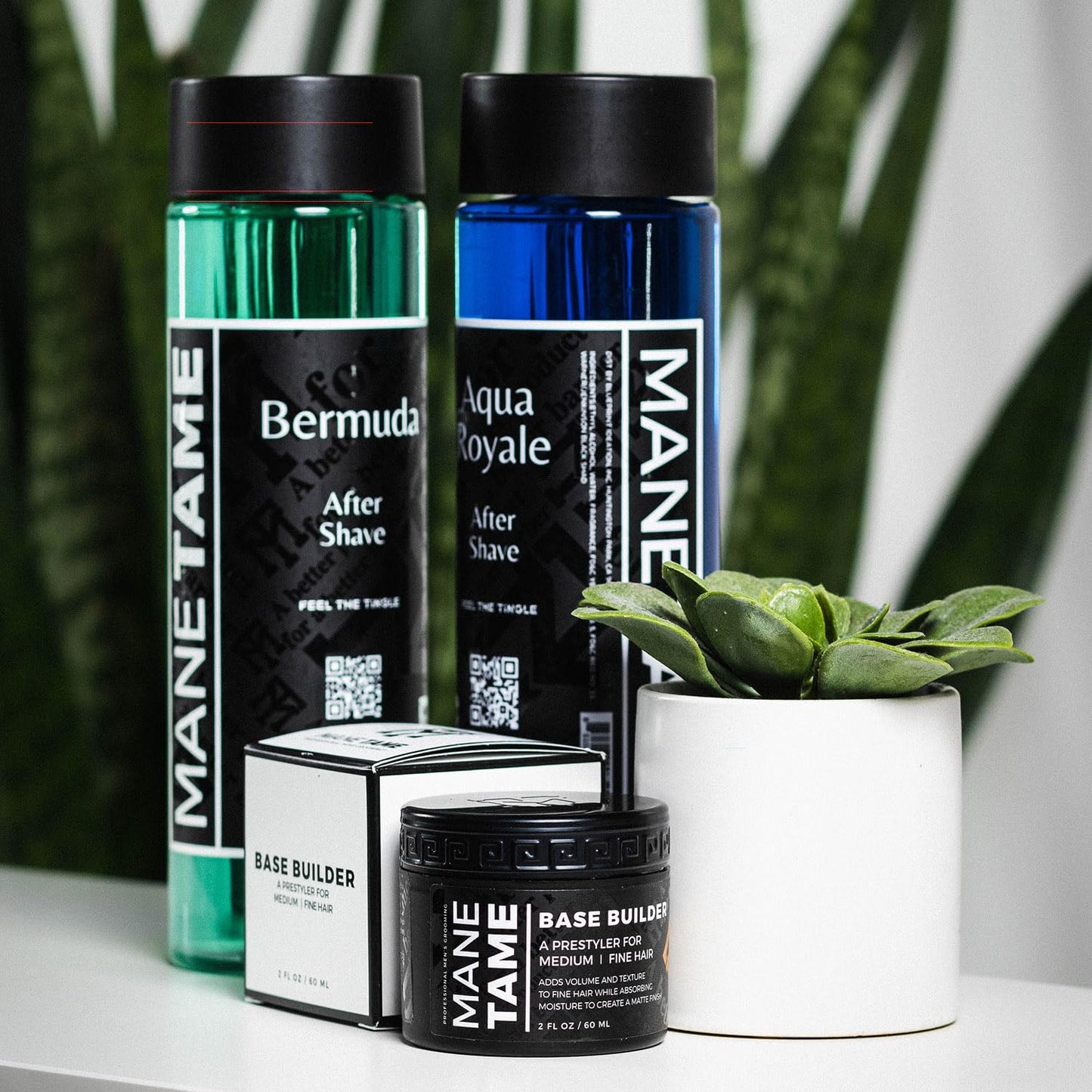 MANE TAME Base Builder 2oz - Prestyling Hair Balm for Medium - Fine Hair, Adds Volume + Texture with a Matte Natural Finish