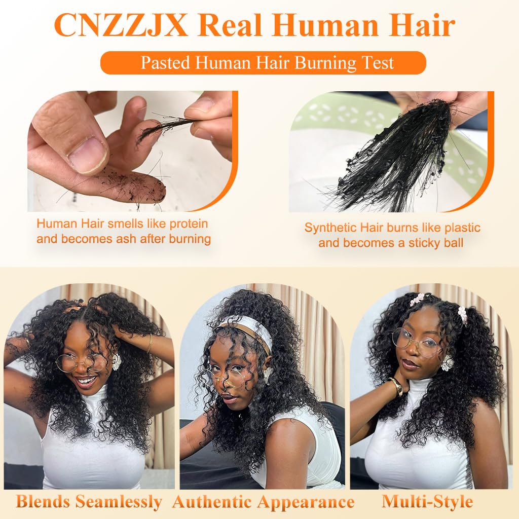 20 Inch Crochet Human Hair Extensions - Deep Curly Wave, 120g, Pre-Separated for Black Women | 100 Strands