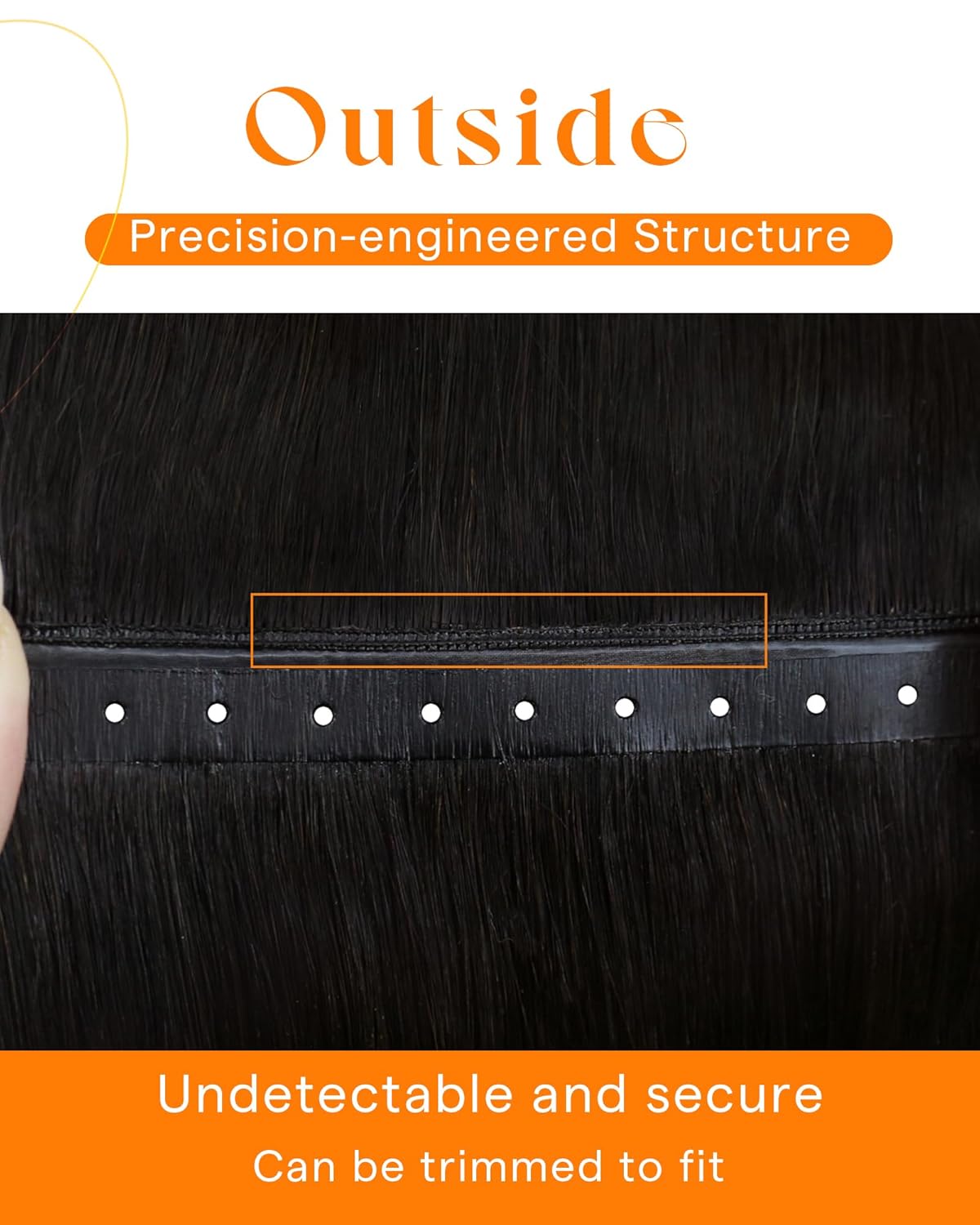 Butterfly Genius Weft Hair Extensions - 18 Inch, 100G, Micro Hand-Tied PU, Darkest Brown Balayage & Light Brown