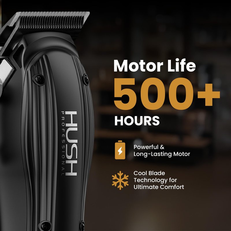 HUSH PROFESSIONAL Cordless Hair Clipper for Men - Hair Buzzer Cordless Clipper Set, Barbers Tools, Men's Grooming Professional Set with LED Display