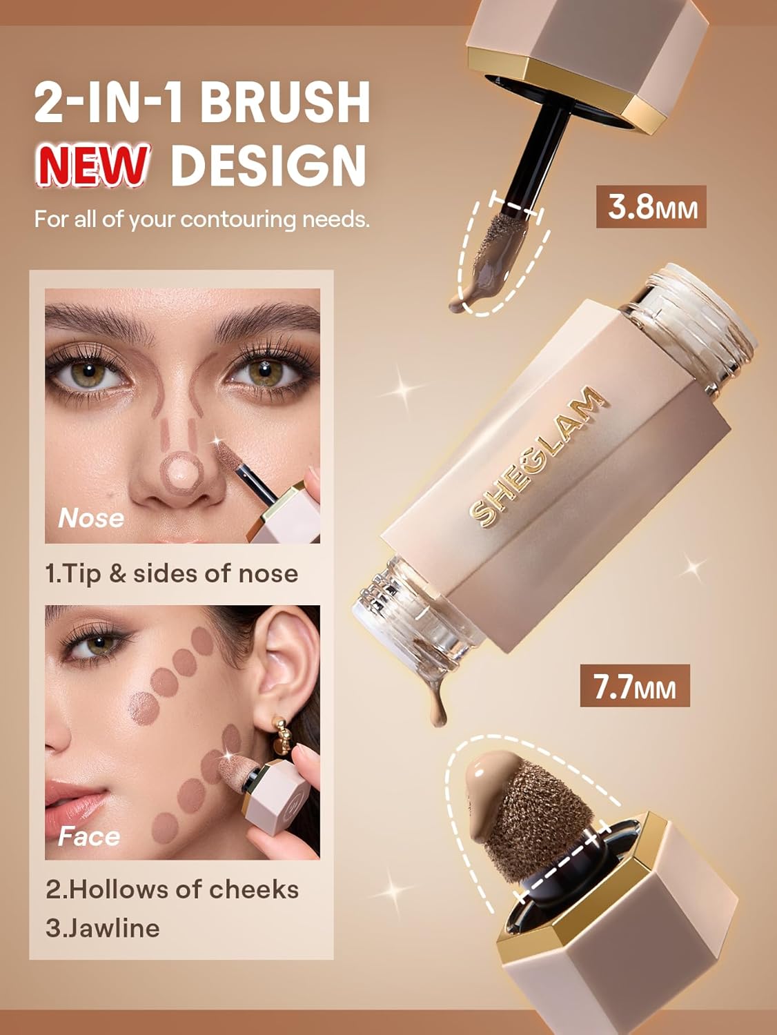 Precision Sculpt Liquid Contour Duo - Soft Tan | Flawless Makeup Application