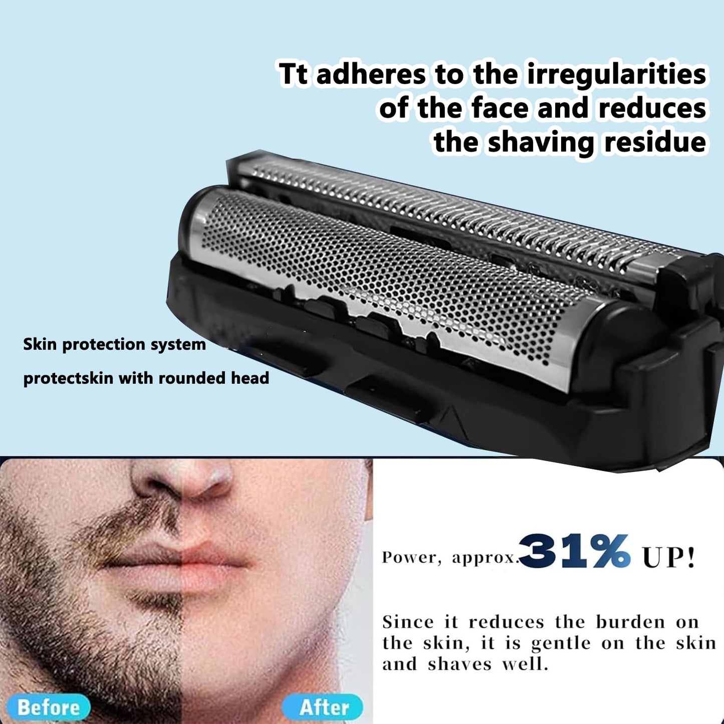 ES9013 ES8103 ES8109 Replacement Film and Blade for Shaver replacement heads for ES-LT41 ES-LT71,ES-GA20 ES-GA21,ES8111, ES8119,ES-CST6,ES-CST8,ES-ST2,ES-ST3,ES-GA25,ES-RC70 Etc Model 1Pack