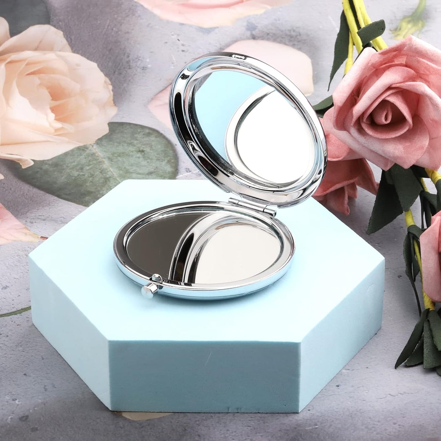 Compact Makeup Mirror for TV Show Lovers - Stylish Gift for Housewives | Portable & Chic Design