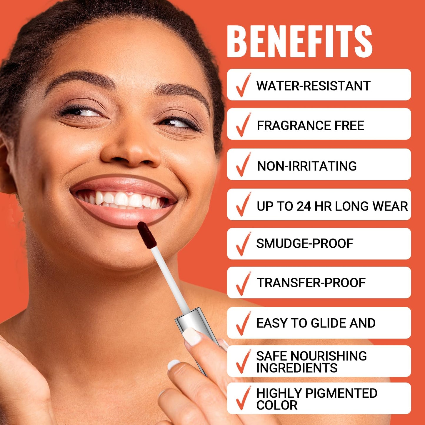 Vevivia Beauty 2pcs Lip liner Stain Peel Off,Lip Stain Waterproof Long Lasting,2-in-1 Lip Liner with Tweezer,Non-Fading Peel Off Lip Color,Stay On All Day,Perfect for Gift,Highly Pigmented Color