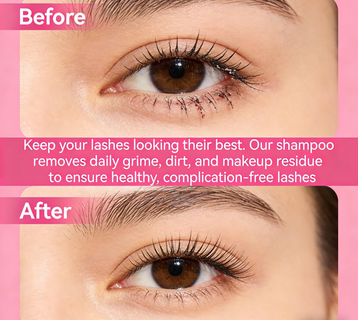 Whipped Lash Shampoo - Gentle Eyelash Extension Cleanser, 100ml | Safe Makeup Remover & Foam Cleaning Kit
