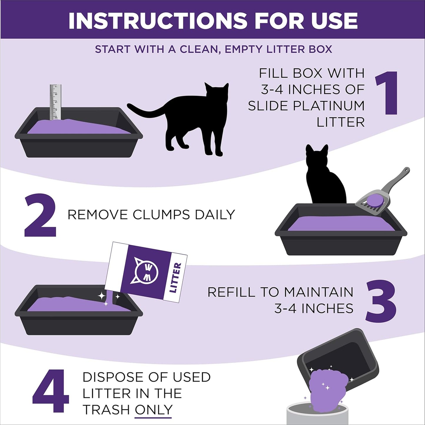 ARM & HAMMER Clump & Seal SLIDE Platinum Cat Litter - Easy Clean, 14-Day Odor Control, 37 lbs