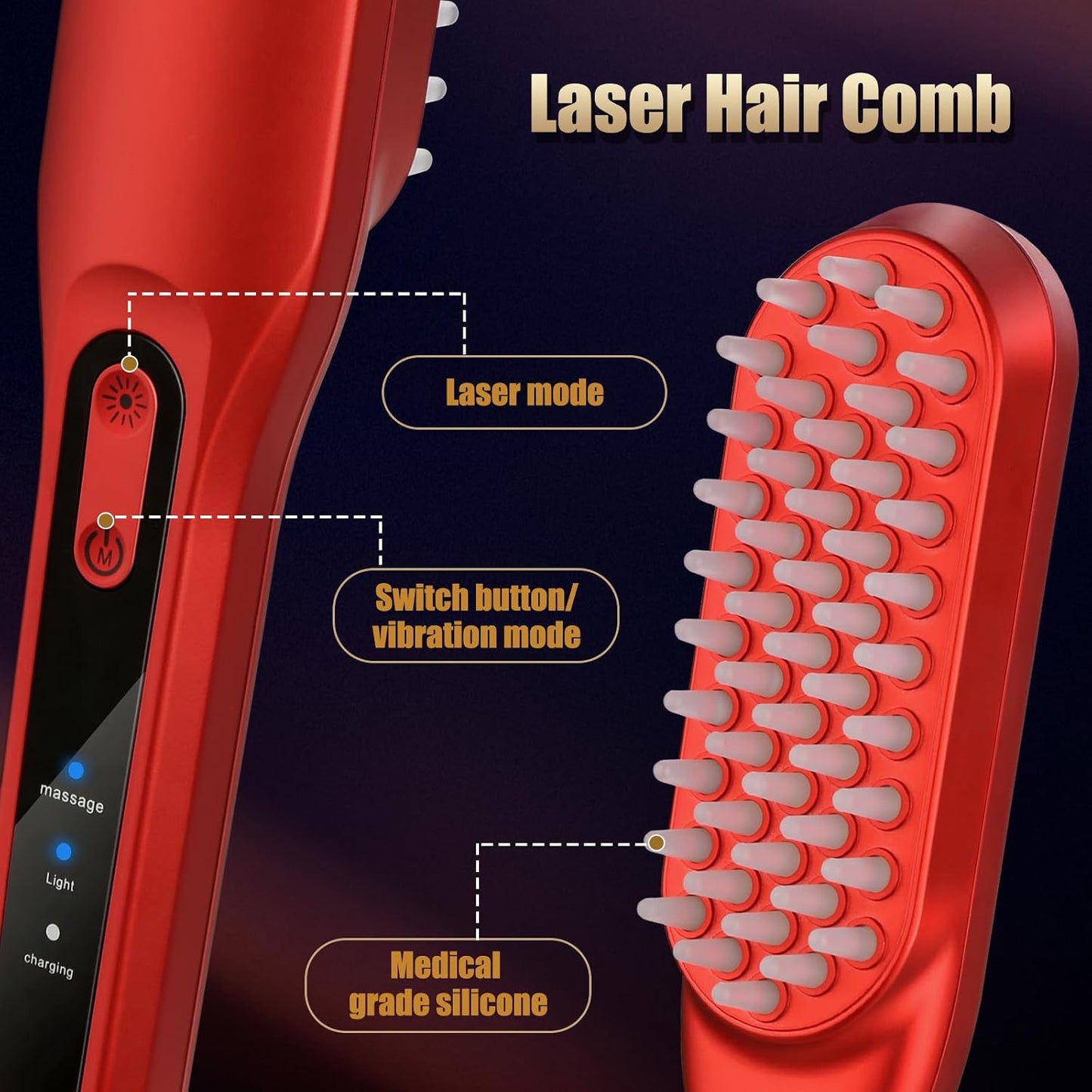 Laser Hair Growth Comb - Red Light Treatment for Men & Women | 1 Piece