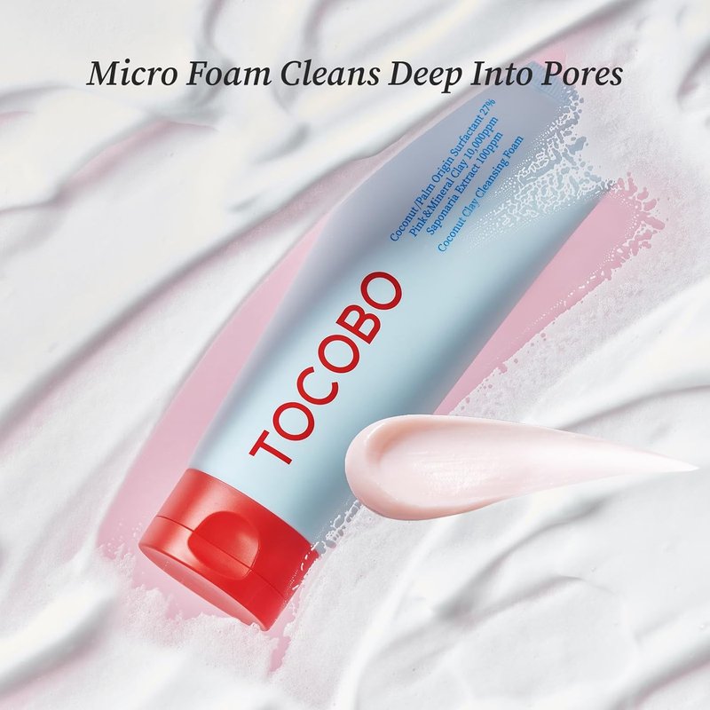 TOCOBO Korean Clay Cleansing Foam - Deep Cleanse & Hydrate | 150 ml