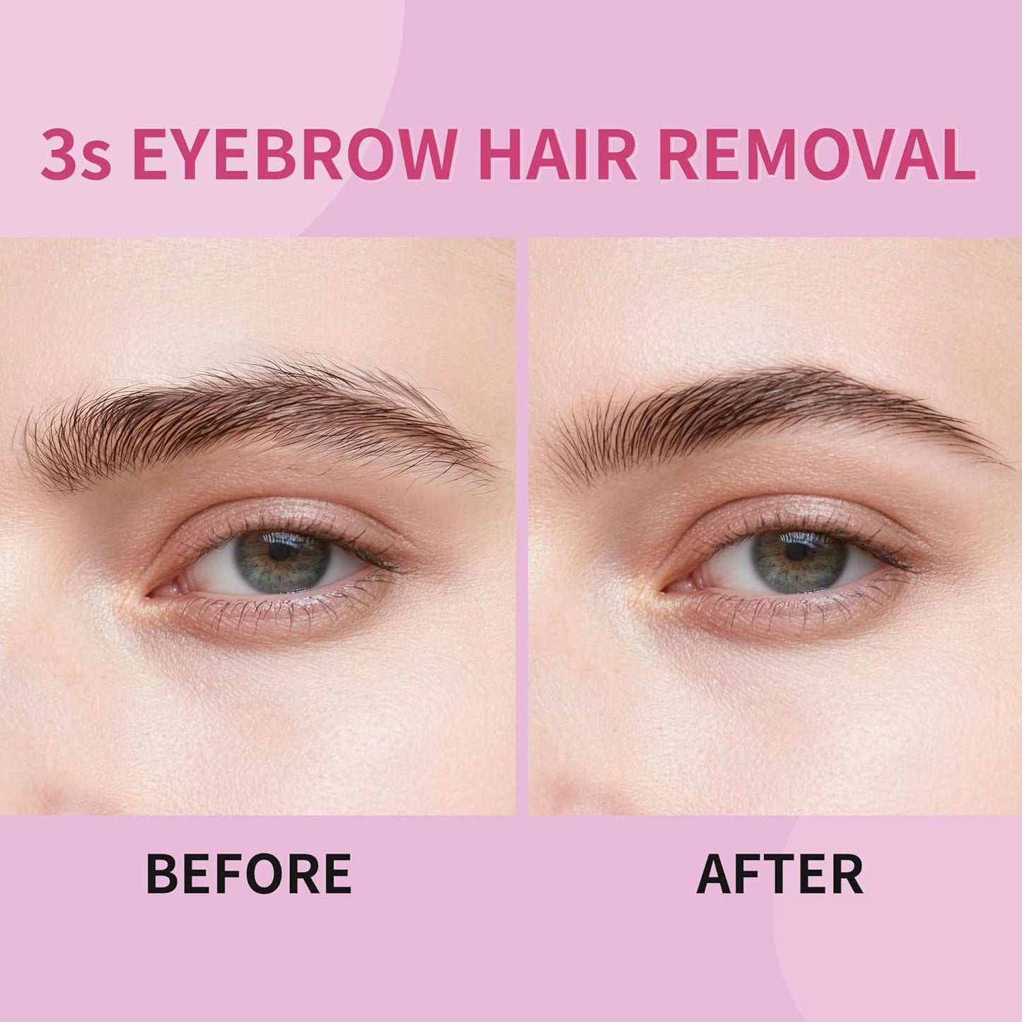 Eyebrow Wax Strips for Women - Facial Hair Removal | 56 Large Strips + 6 Calming Oil Wipes
