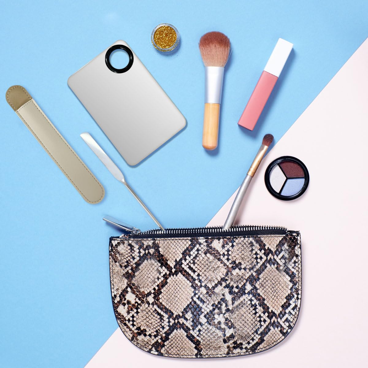 Korean Makeup Spatula Set - Professional Stainless Steel Spatulas & Foundation Palette | Ideal for Flawless Application