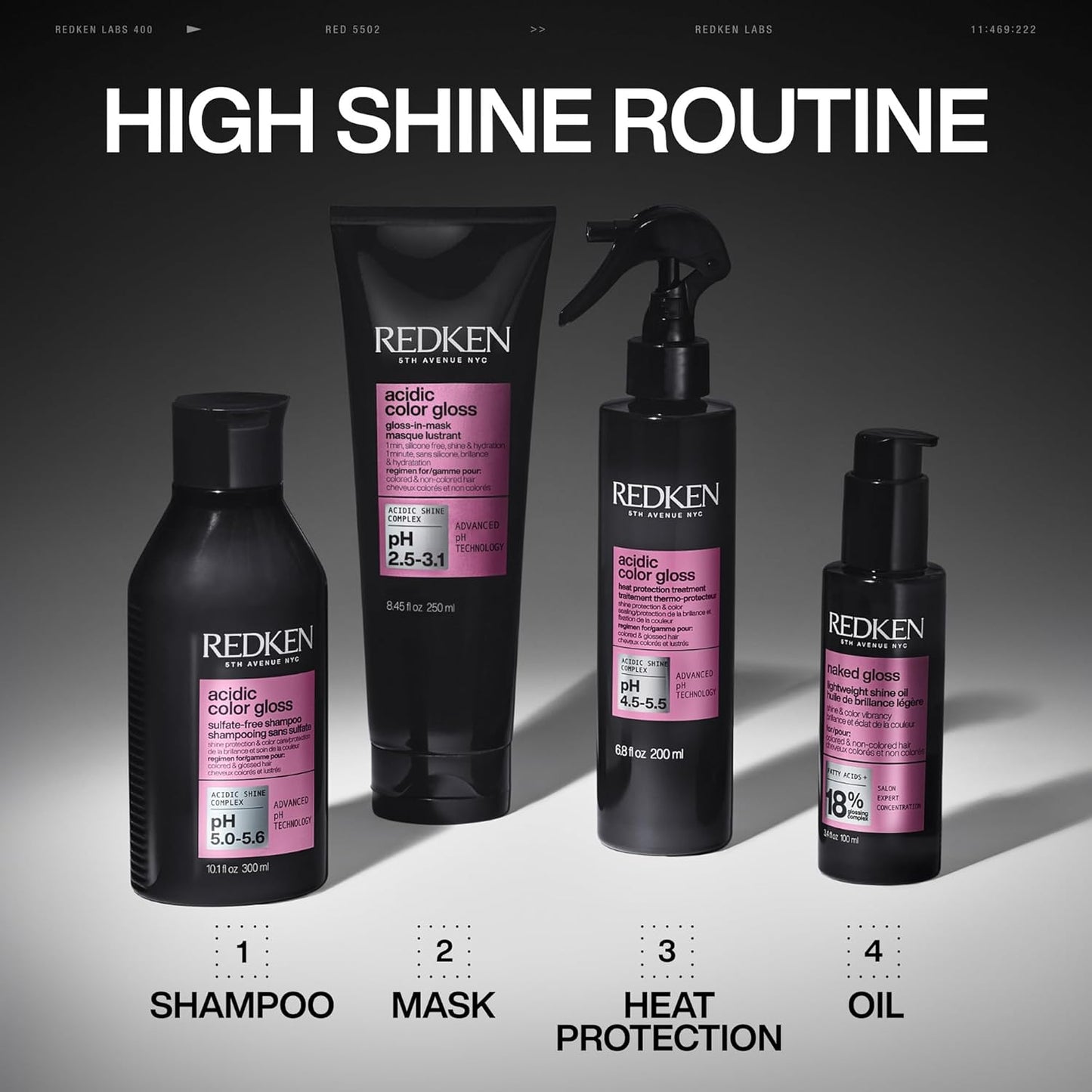 Redken Acidic Color Gloss - 1-Minute High Shine Hair Treatment | Deep Hydration for Dull or Color-Treated Hair