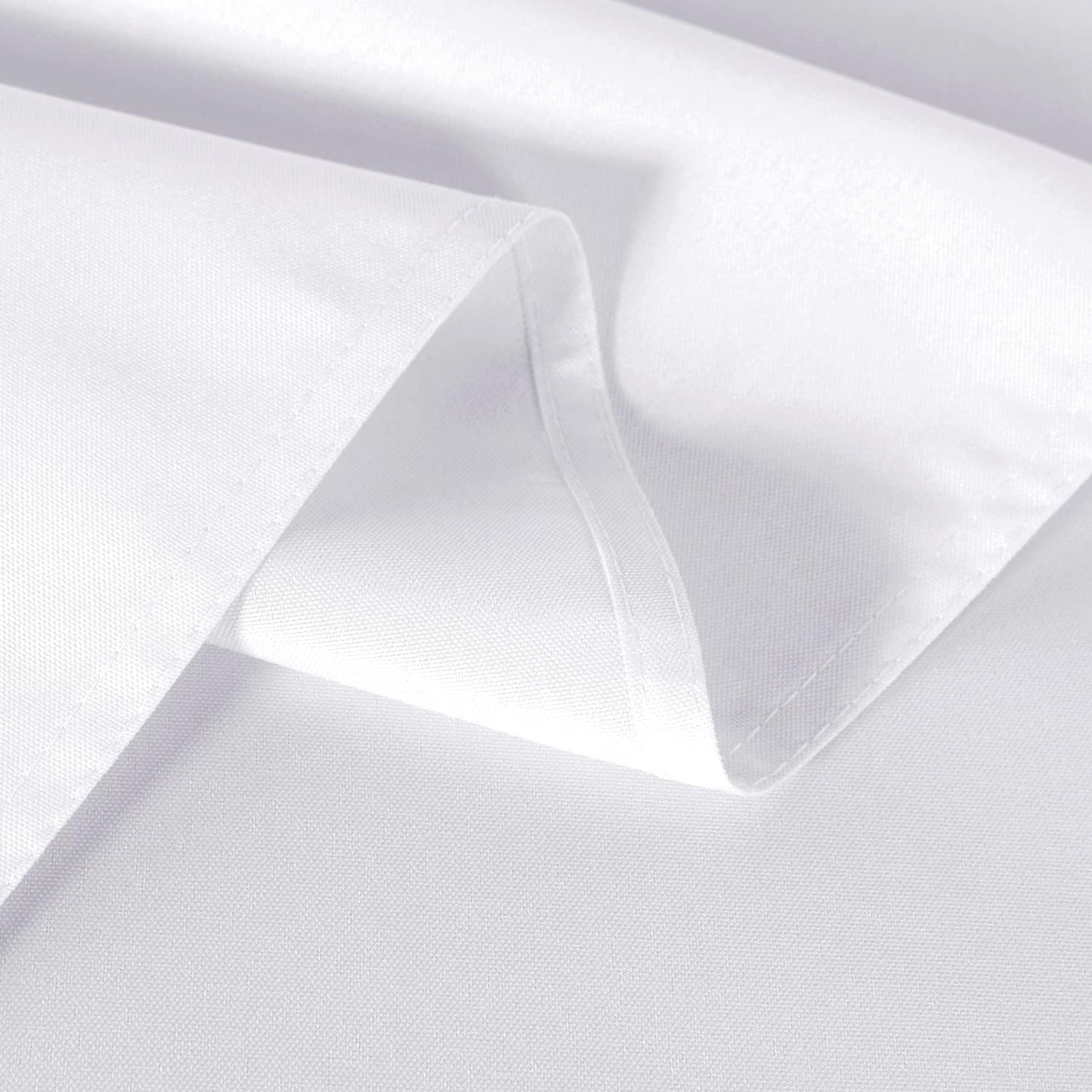 White Rectangle Tablecloth 60 x 102 Inch - Stain & Wrinkle Resistant Polyester for Dining, Buffets & Camping