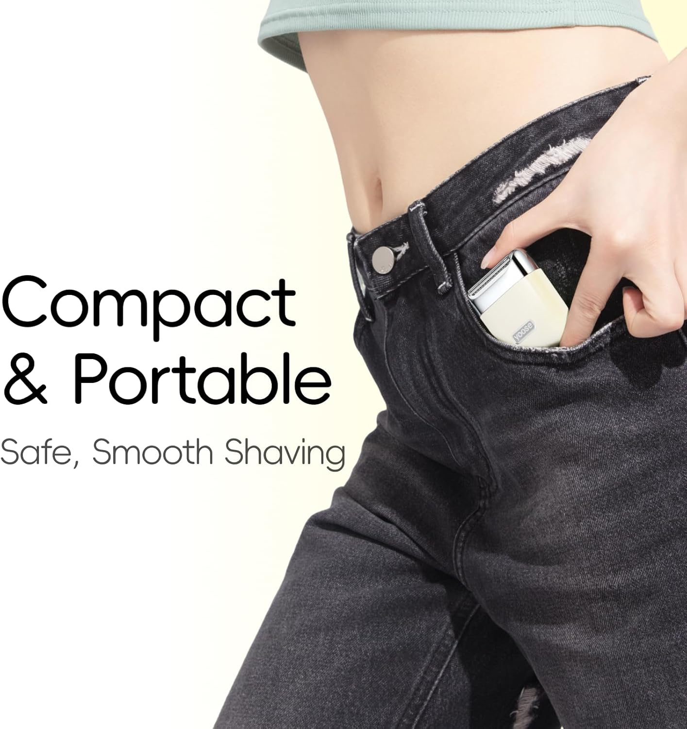 Electric Razors for Women - IPX7 Waterproof Bikini Trimmer | Portable USB-C, Multi Shaving Modes, Porcelain White