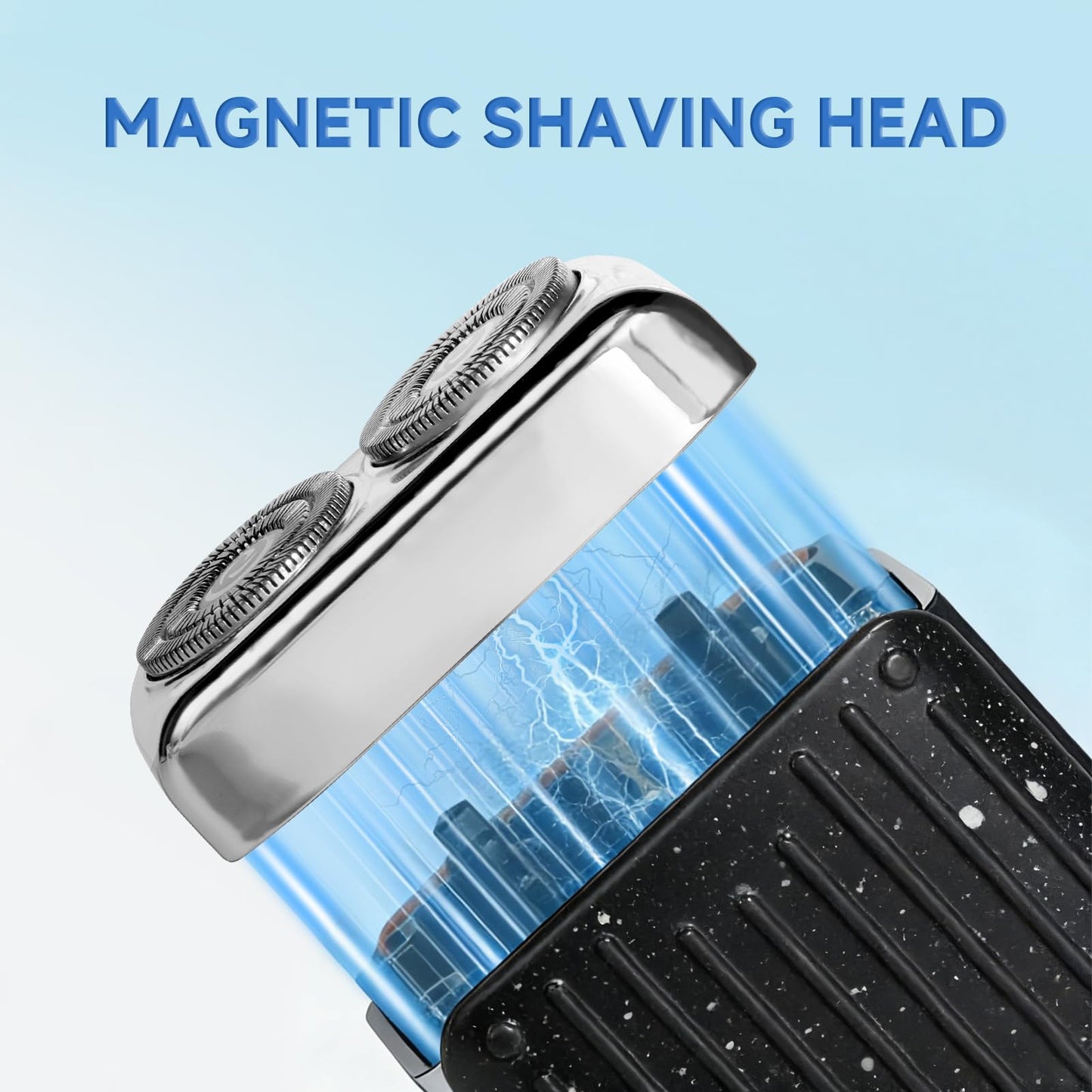 Mini Portable Electric Shaver for Men Double Head Travel Razor USB-C Rechargeable 2 Pack Black Travel Shaver for Men Dry Shave Detachable Head Washable Razor Easy Cleaning Send to Parents Boyfriend