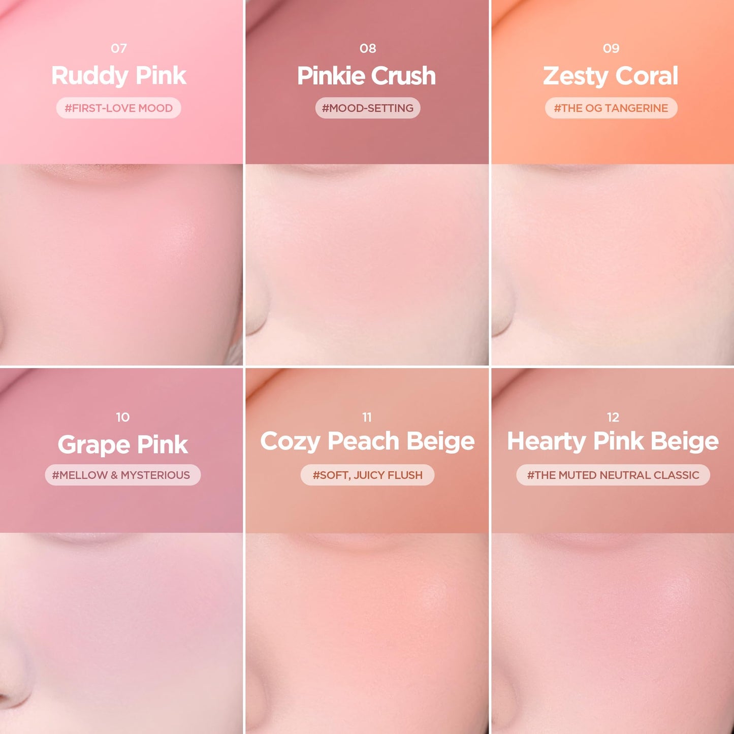 lilybyred Luv Beam Cheek Balm | Heart-Shaped Korean Cream Blush, Semi-Matte Finish, Long-Lasting, Blendable & Buildable, Soft Creamy Texture, Lightweight, Natural Flush, 0.12 oz. (14 Rosy Beam)