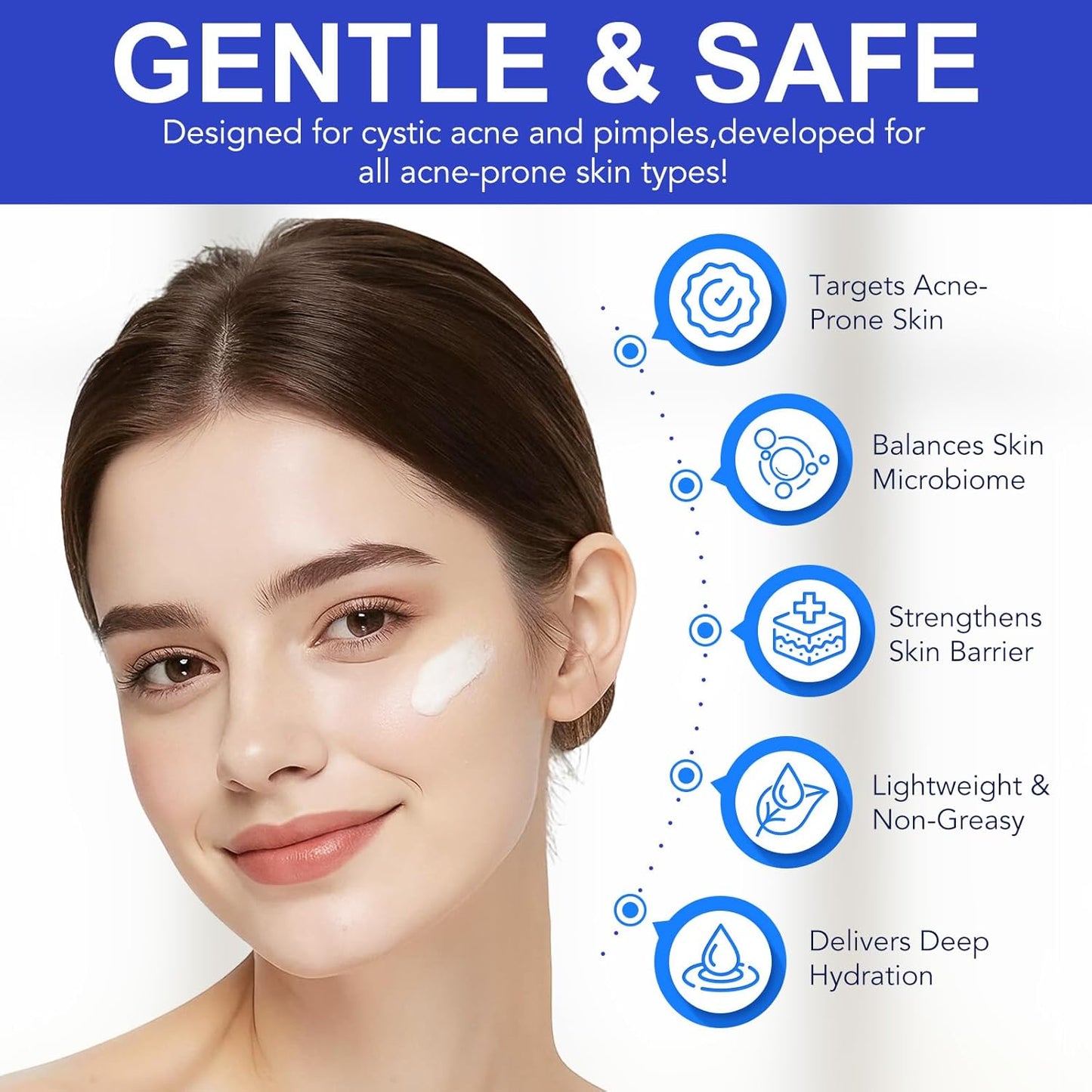 Folliculitis Treatment Cream - 1% Salicylic Acid for Scalp, Face & Body | Soothing Moisturizer for Sensitive Skin, 100g