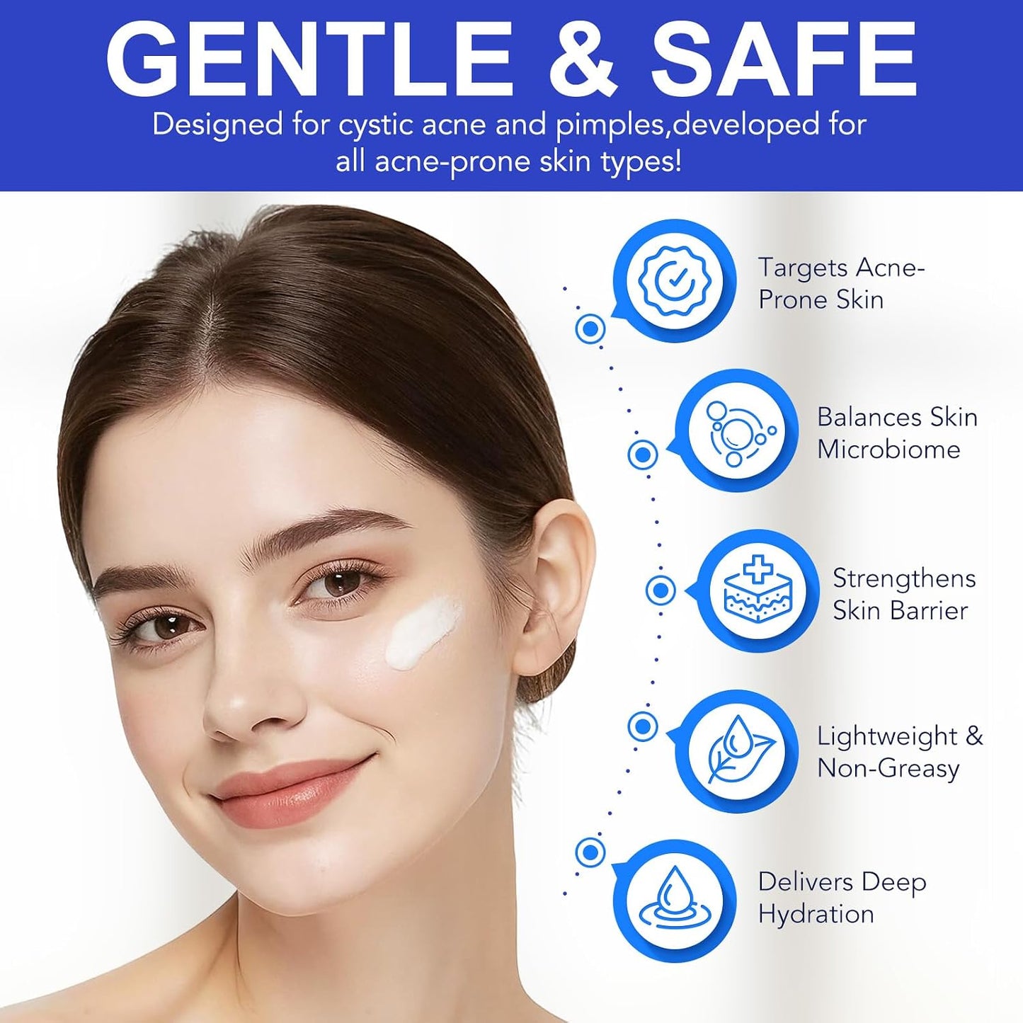 Folliculitis & Acne Cream - Salicylic Acid & Herbal Extracts for Scalp, Face, Body | Soothes Irritated Skin, 100g