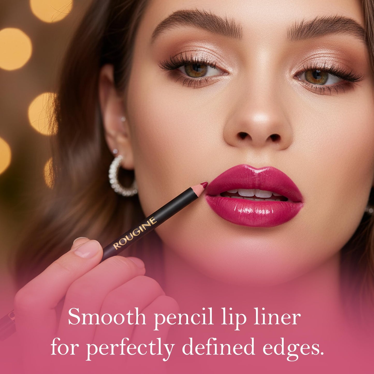 Rougine Matte Lipstick & Lip Liner Set for Women – French Kiss Shade – Long-Lasting Waterproof 2-in-1 Lip Kit – Smudge-Proof Liquid Lipstick with Precision Liner, Enriched with Vitamin E & Shea Butter