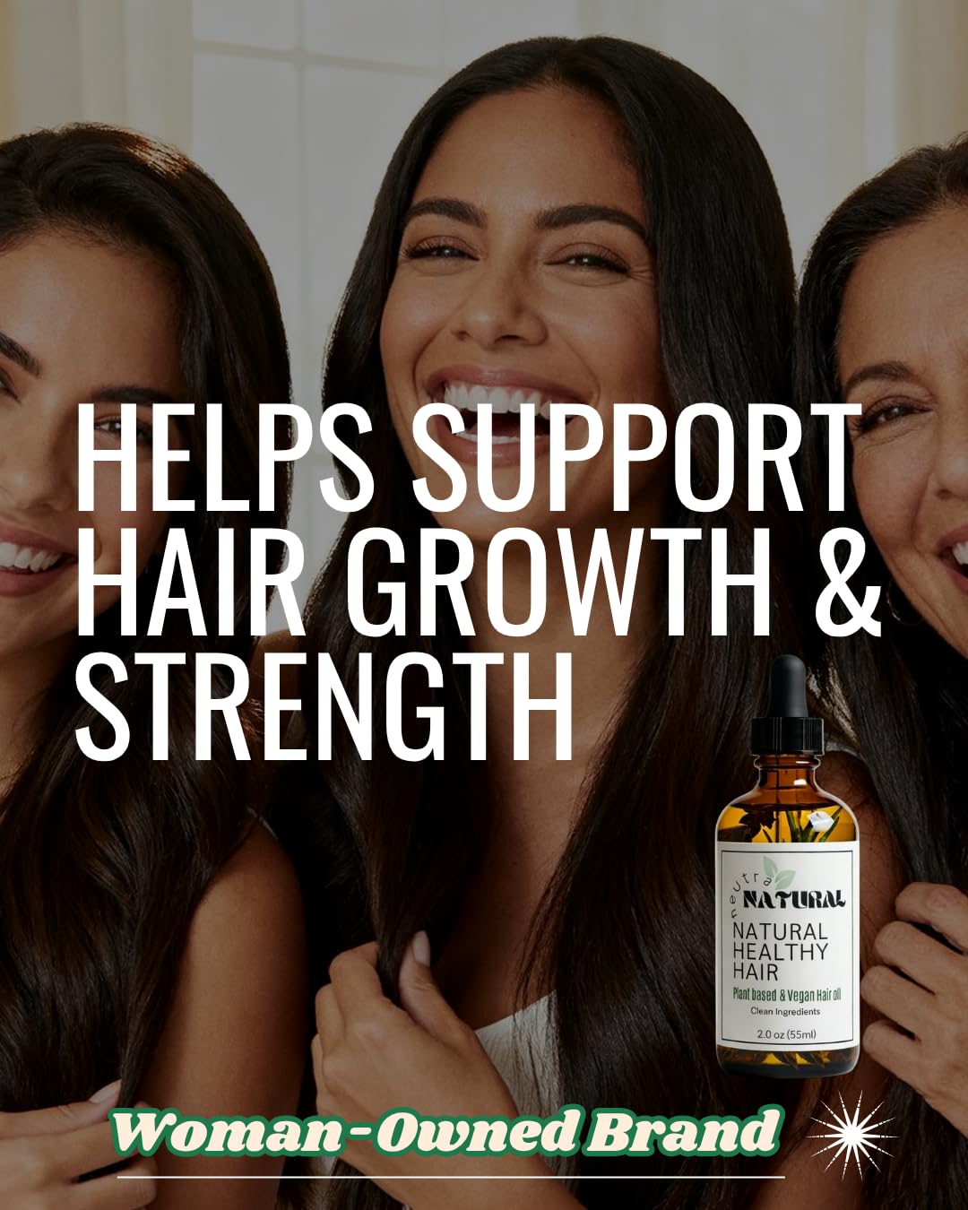 Neutra Natural - Scalp Oil, Hair serum,Botanical Blend Rosemary Hair Growth Oil with Castor Oil and Vitamin E for Thicker-Looking Hair, Plant-Based, Vegan