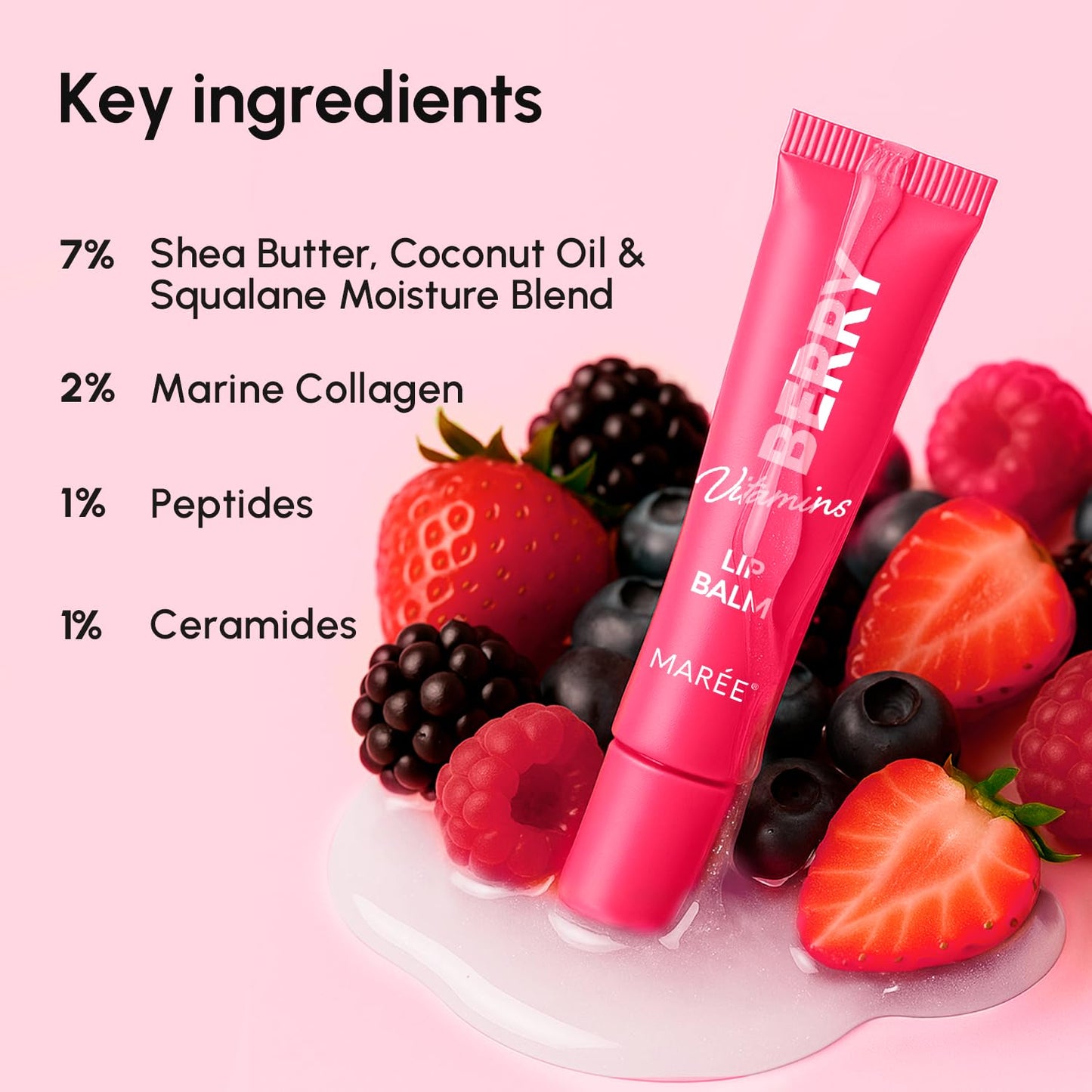 MAREE Lip Balm Hydrating – Lip Butter Moisturizer For Very Dry Lips – Balsamo Labial Hidratante de Labios