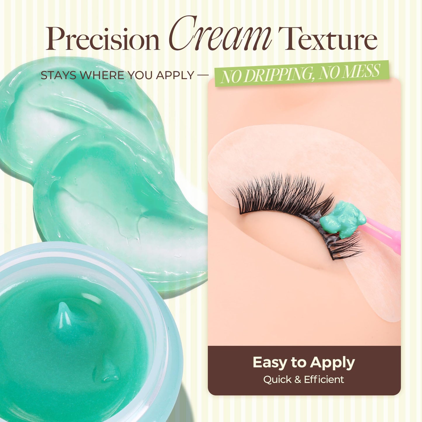 LASHVIEW Eyelash Extension Remover Cream 10g - Gentle Aloe Vera Formula | Hypoallergenic & Low Irritation | Lash Removal Kit with Eye Patches & Cotton Swabs