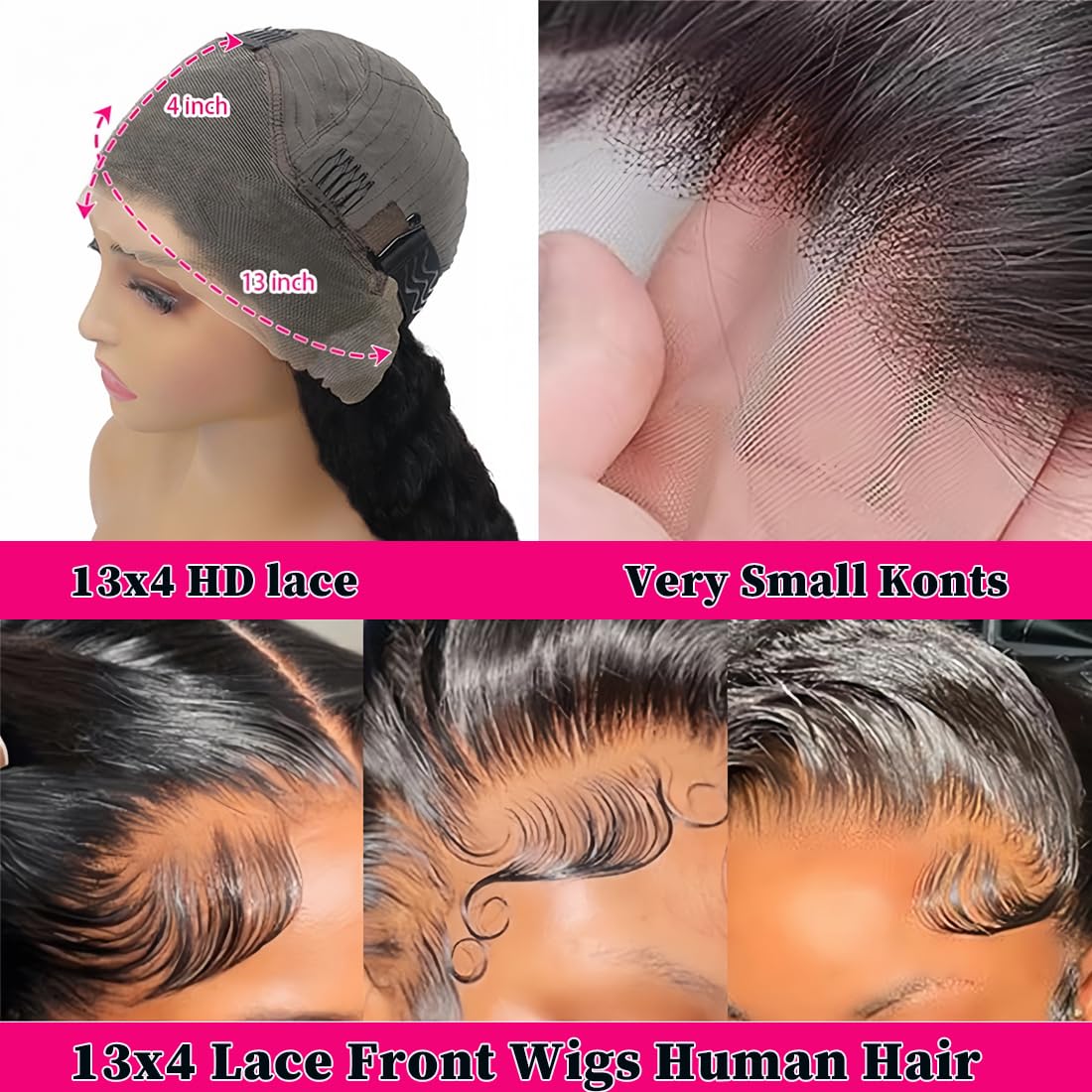 BLOCKICE Pixie Cut Wig Human Hair Stylish Curly Short Bob Wig Deep Wave 13x4 Lace Front Glueless Curly Human Hair Wigs for Black Women Natural Look Full Volume Lace Frontal 6 Inch