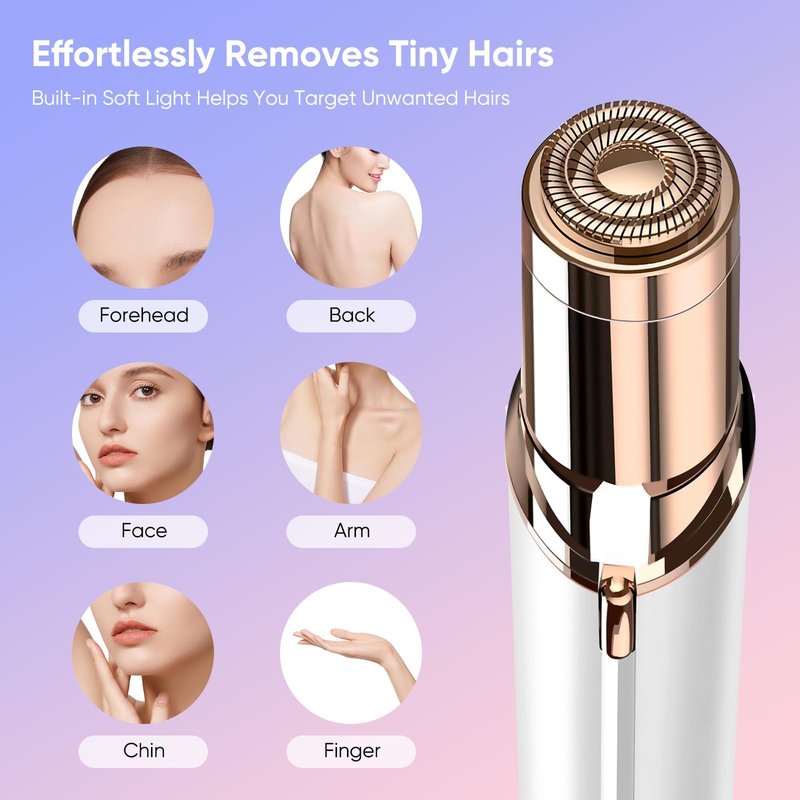 Facial Hair Remover for Women Replacement Heads for Generation （2PC）- as Seen on TV Painless Face Shaver -Mini Hair Remover, Electric Razor Shaver Portable